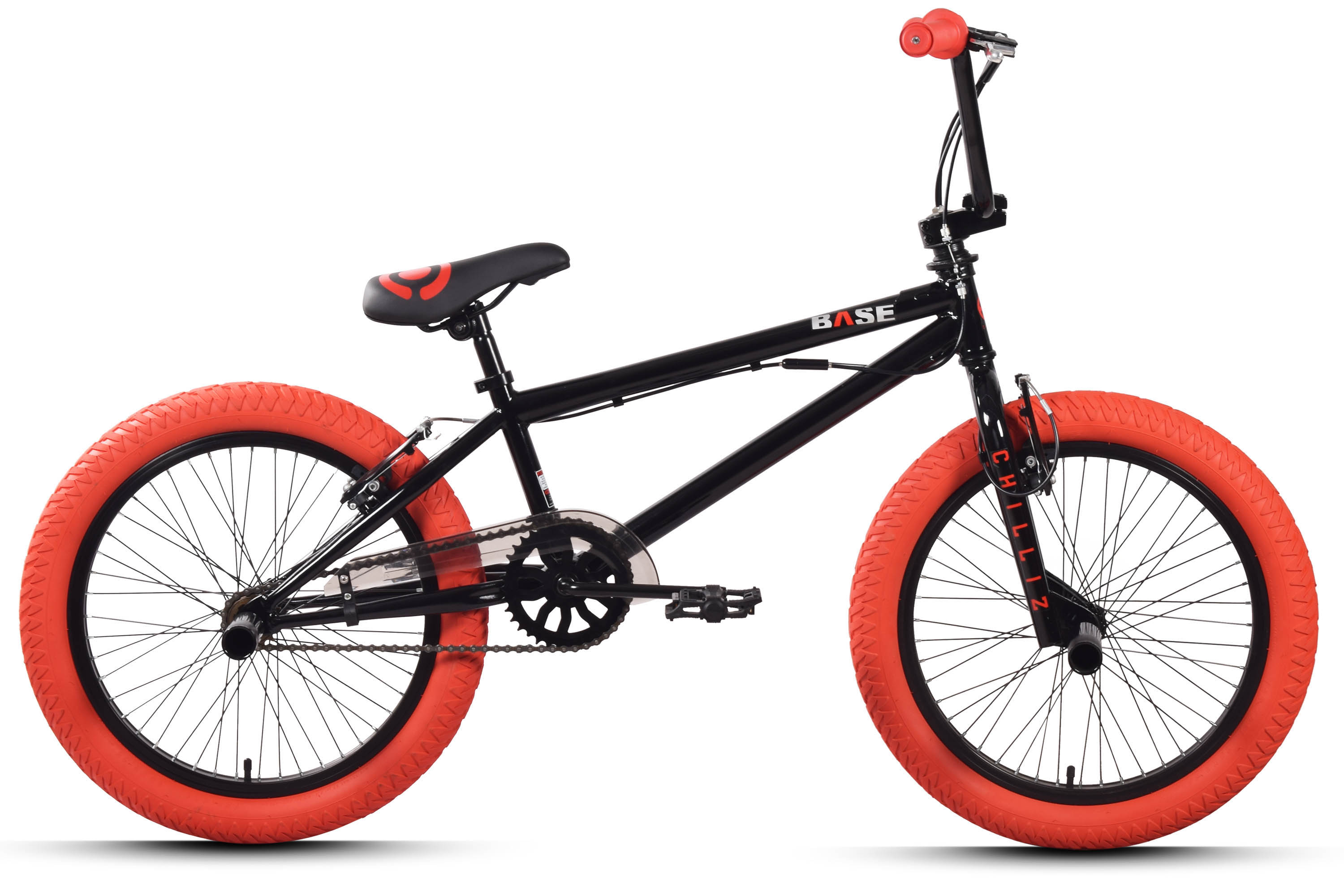 CHILLIZ BMX Freestyle 20 Zoll XB.01 schwarz-rot Kinder Erwachsene V-Brake 360&deg; Rotor – Bild 1