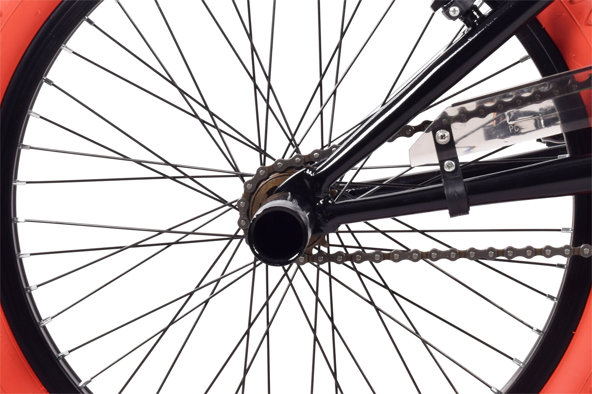 CHILLIZ BMX Freestyle 20 Zoll XB.01 schwarz-rot Kinder Erwachsene V-Brake 360&deg; Rotor – Bild 5