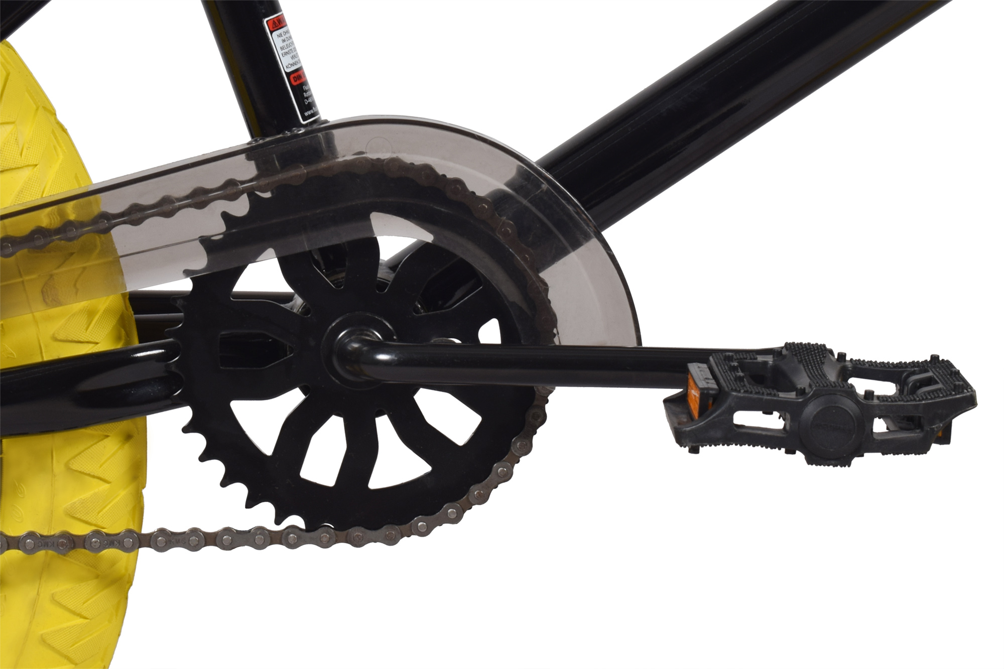 CHILLIZ BMX Freestyle 20 Zoll XB.01 schwarz-gelb Kinder Erwachsene V-Brake 360&deg; Rotor – Bild 4