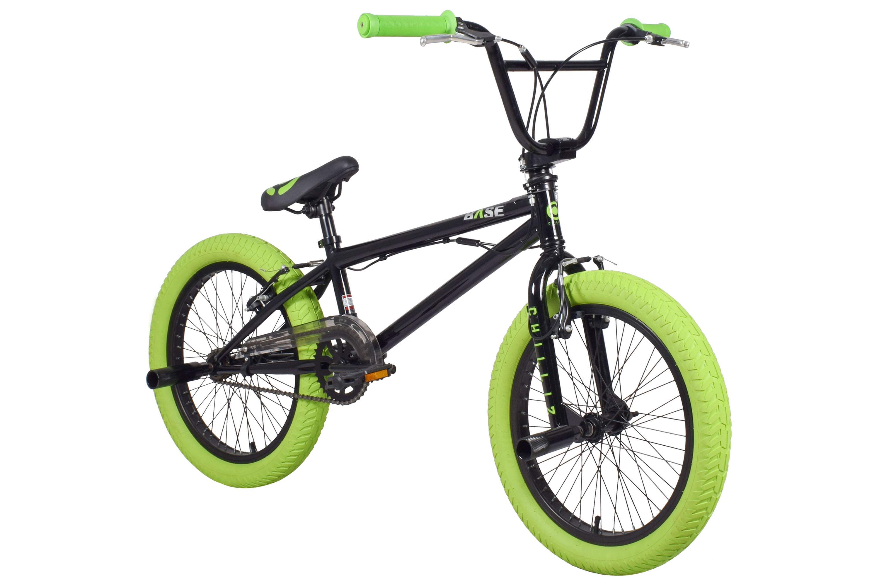 CHILLIZ BMX Freestyle 20 Zoll XB.01 schwarz-gr&uuml;n Kinder Erwachsene V-Brake 360&deg; Rotor – Bild 2
