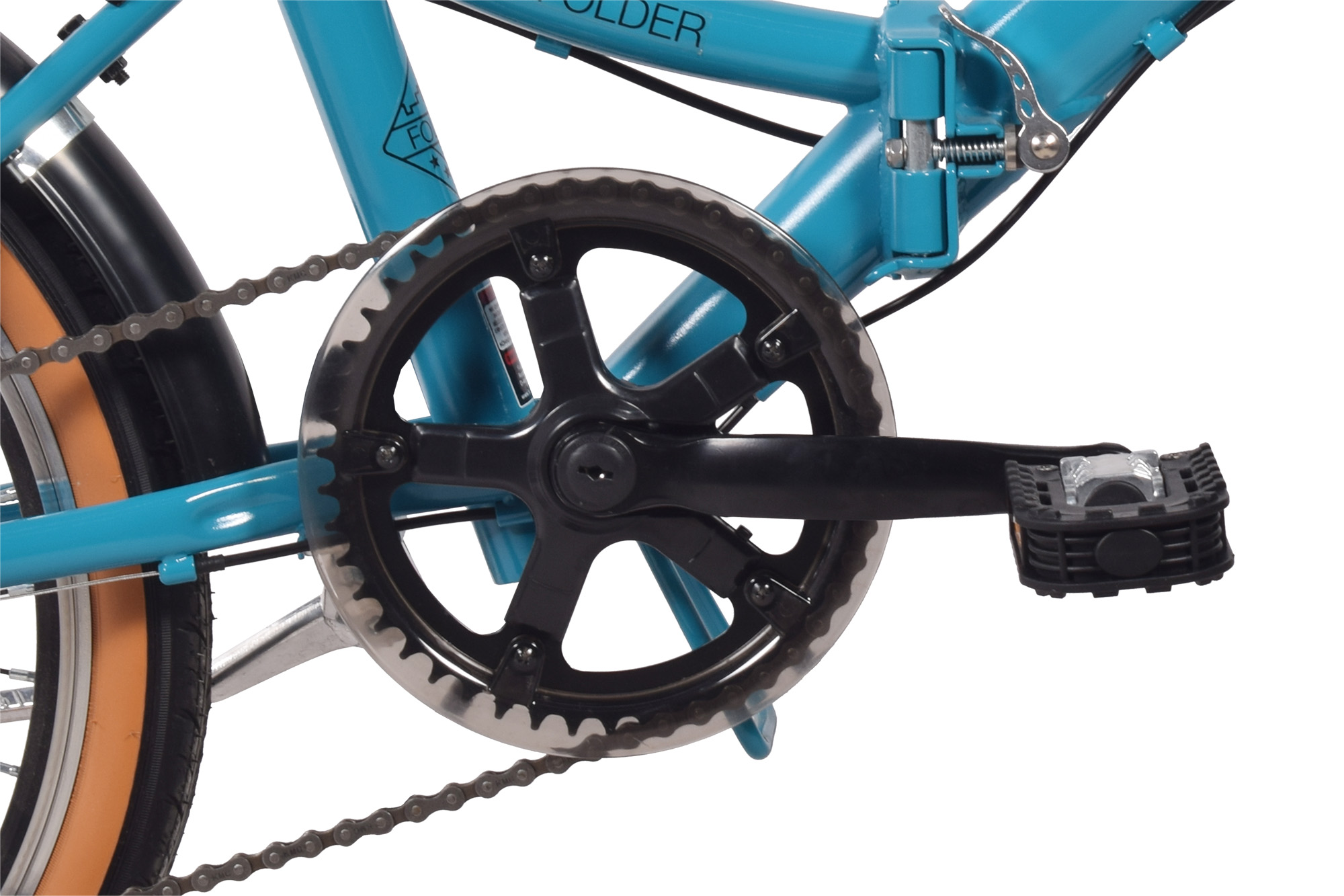 CHILLIZ Faltrad 20 Zoll FLD.01 t&uuml;rkis Rahmenh&ouml;he 33 cm Damen Herren Klapprad 6 G&auml;nge V-Brake – Bild 4