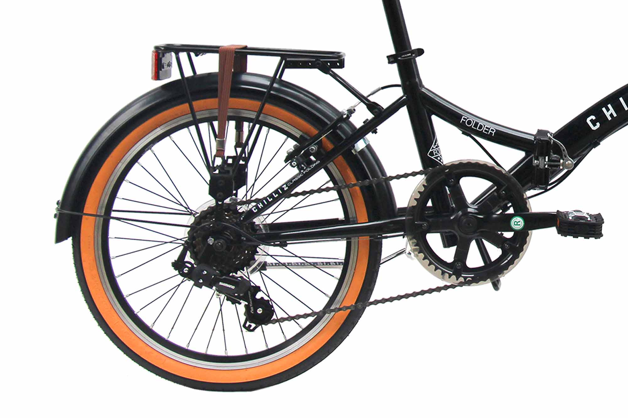 CHILLIZ Faltrad 20 Zoll FLD.01 schwarz Rahmenh&ouml;he 33 cm Damen Herren Klapprad 6 G&auml;nge V-Brake – Bild 5