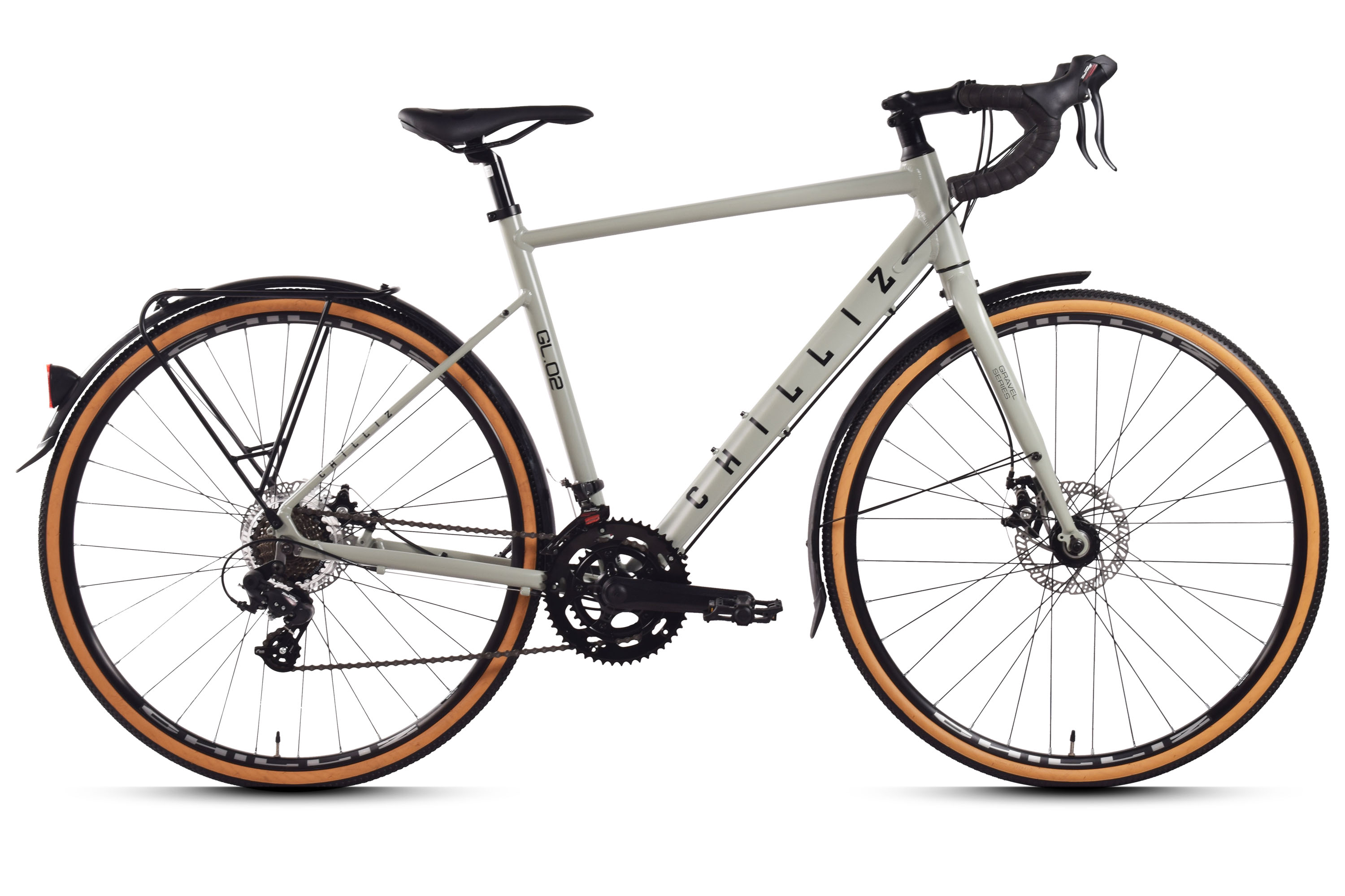 CHILLIZ Gravelbike 28 Zoll GL.02 grau Rahmenh&ouml;he 60 cm Damen Herren 14 G&auml;nge mech. Scheibenbremse – Bild 1