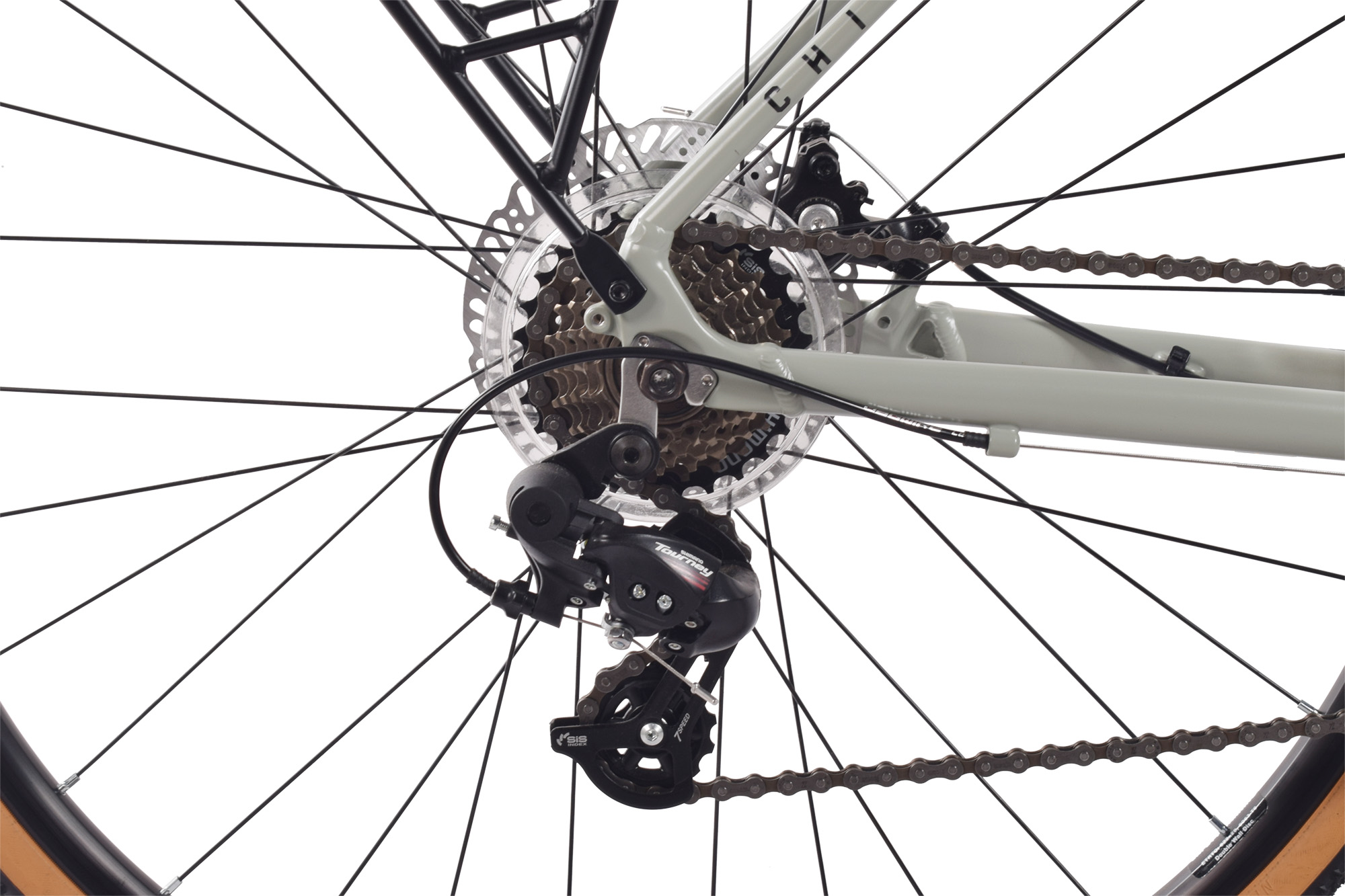 CHILLIZ Gravelbike 28 Zoll GL.02 grau Rahmenh&ouml;he 60 cm Damen Herren 14 G&auml;nge mech. Scheibenbremse – Bild 5