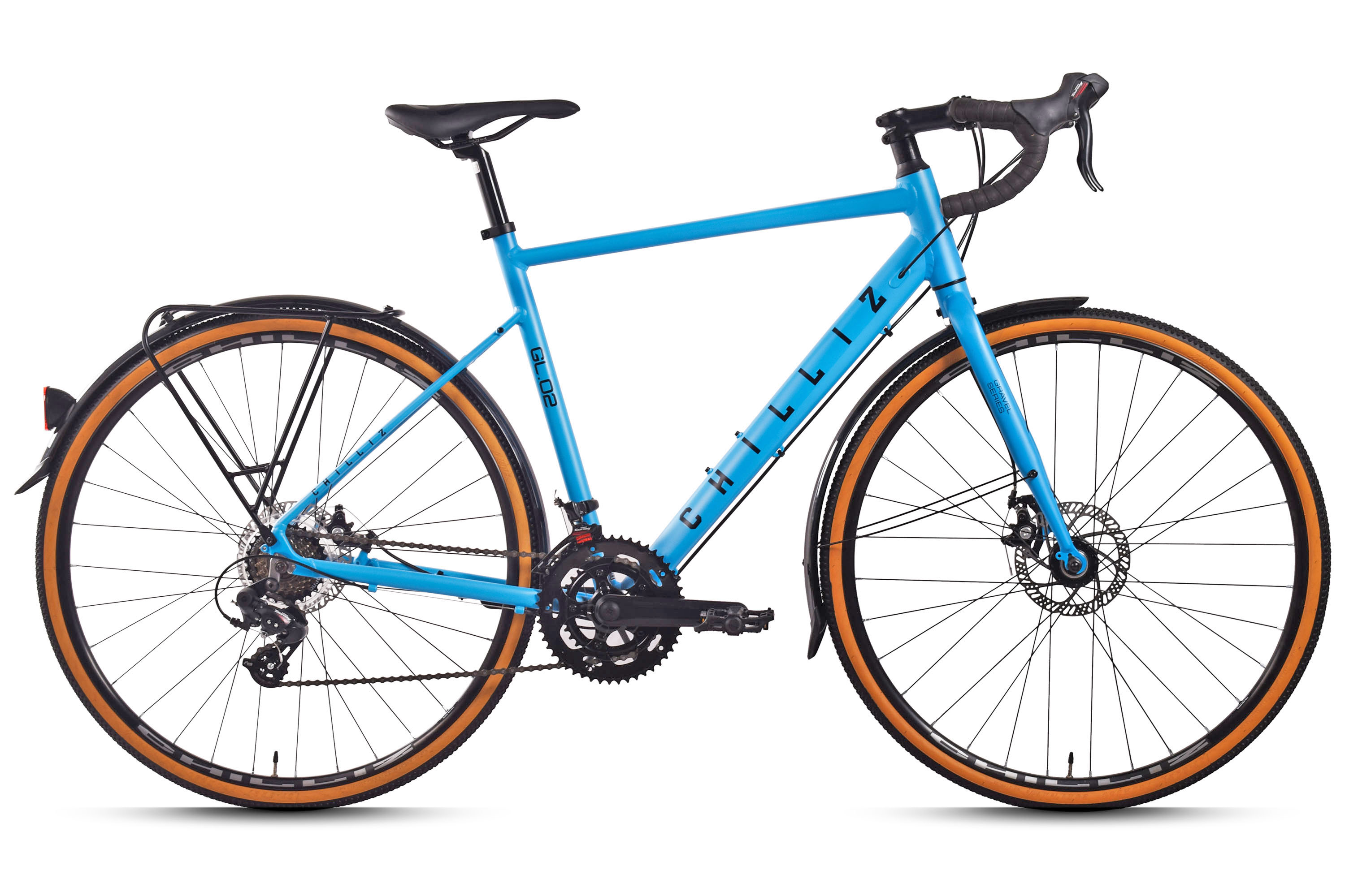 CHILLIZ Gravelbike 28 Zoll GL.02 blau Schutzbleche 14 G&auml;nge mech. Scheibenbremse – Bild 1