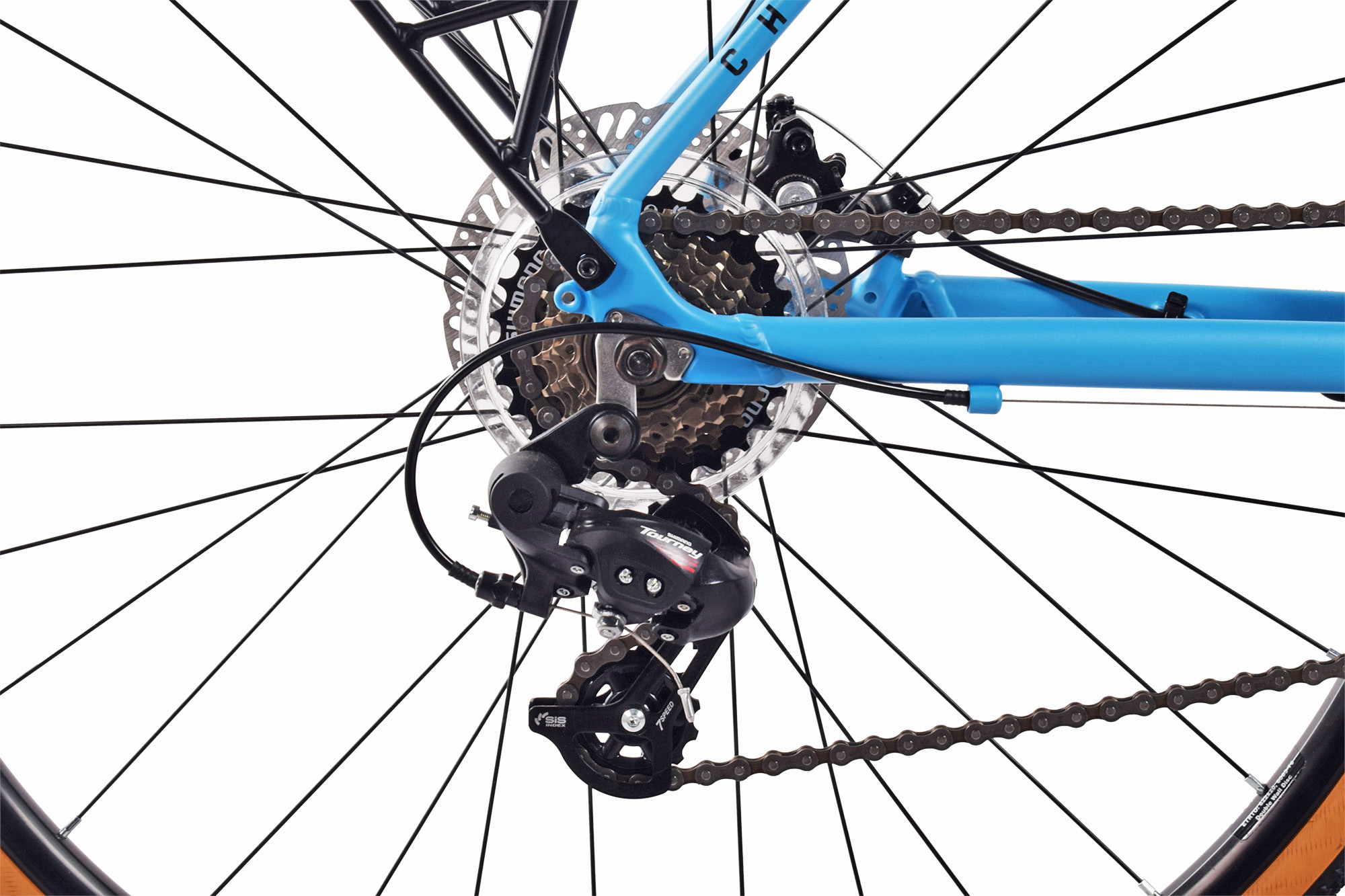 CHILLIZ Gravelbike 28 Zoll GL.02 blau Schutzbleche 14 G&auml;nge mech. Scheibenbremse – Bild 5