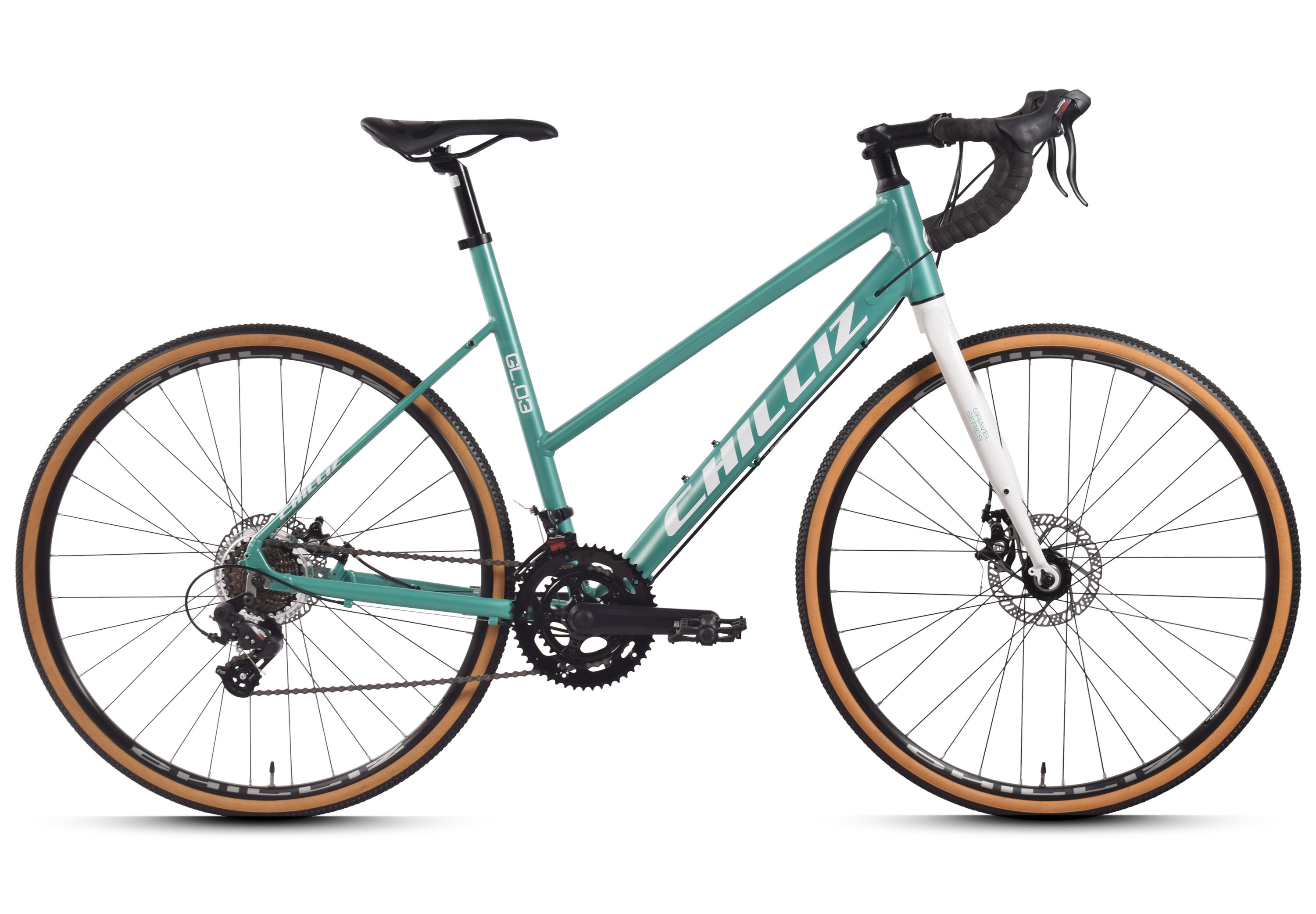 CHILLIZ Gravelbike 28 Zoll GL.03 t&uuml;rkis Rahmenh&ouml;he 57 cm Damen 14 G&auml;nge mech. Scheibenbremse – Bild 1