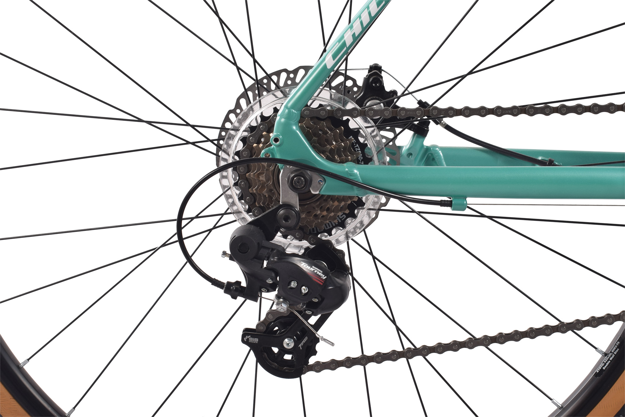 CHILLIZ Gravelbike 28 Zoll GL.03 t&uuml;rkis Rahmenh&ouml;he 57 cm Damen 14 G&auml;nge mech. Scheibenbremse – Bild 5