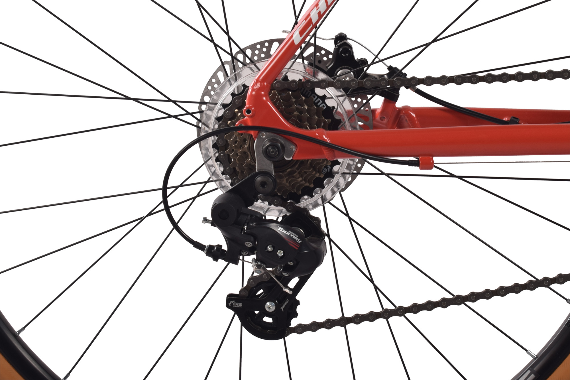 CHILLIZ Gravelbike 28 Zoll GL.03 rot Rahmenh&ouml;he 50 cm Damen 14 G&auml;nge mech. Scheibenbremse – Bild 5