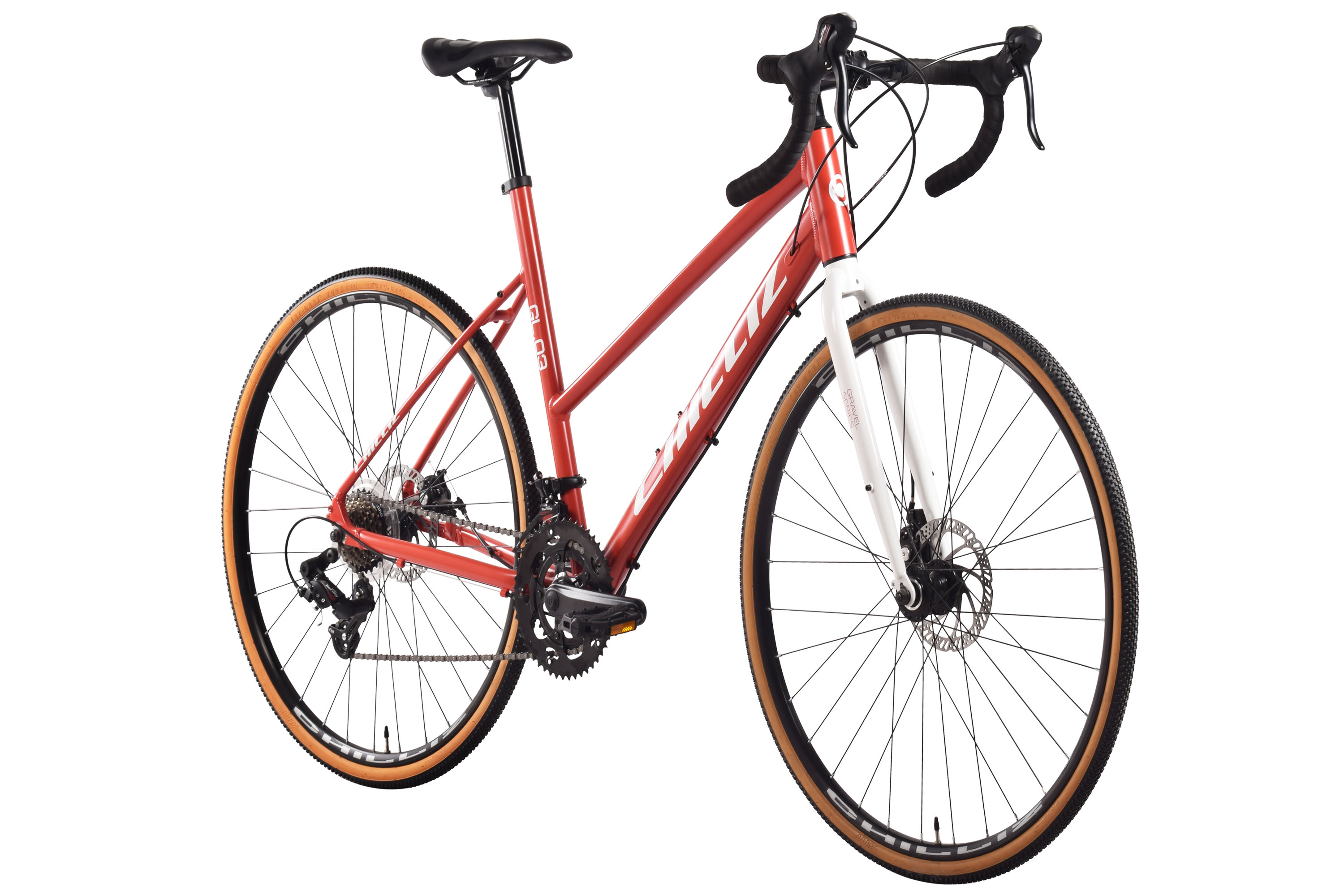 CHILLIZ Gravelbike 28 Zoll GL.03 rot Damen14 G&auml;nge mech. Scheibenbremse – Bild 2