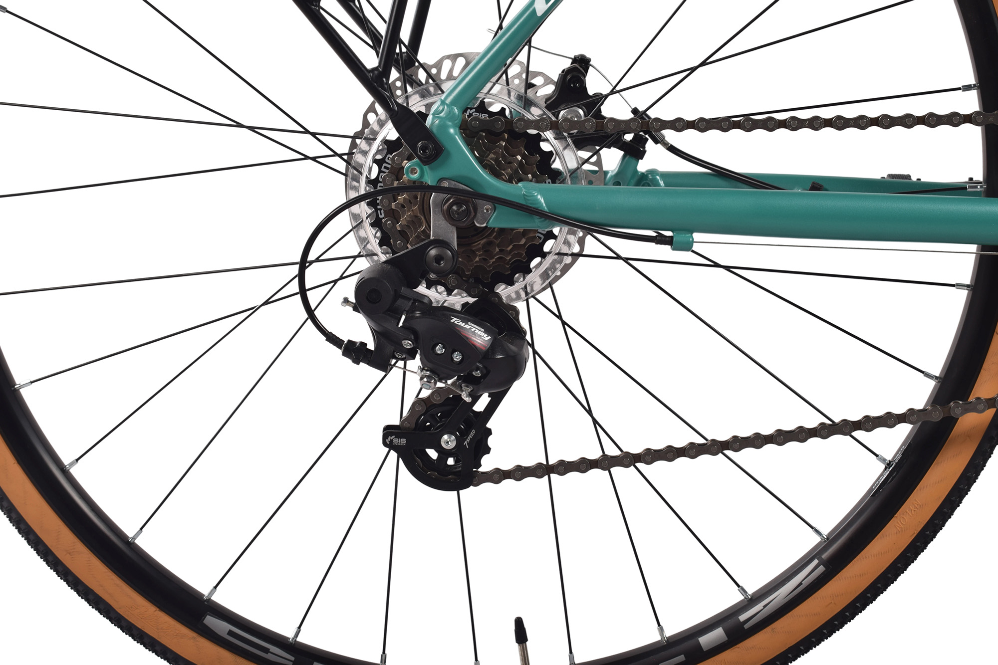 CHILLIZ Gravelbike 28 Zoll GL.04 t&uuml;rkis Rahmenh&ouml;he 57 cm Damen 14 G&auml;nge mech. Scheibenbremse Schutzbleche – Bild 5