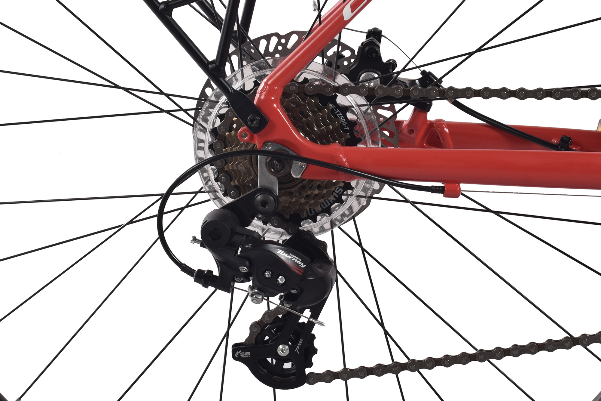 CHILLIZ Gravelbike 28 Zoll GL.04 rot Rahmenh&ouml;he 50 cm Damen 14 G&auml;nge mech. Scheibenbremse Schutzbleche – Bild 5