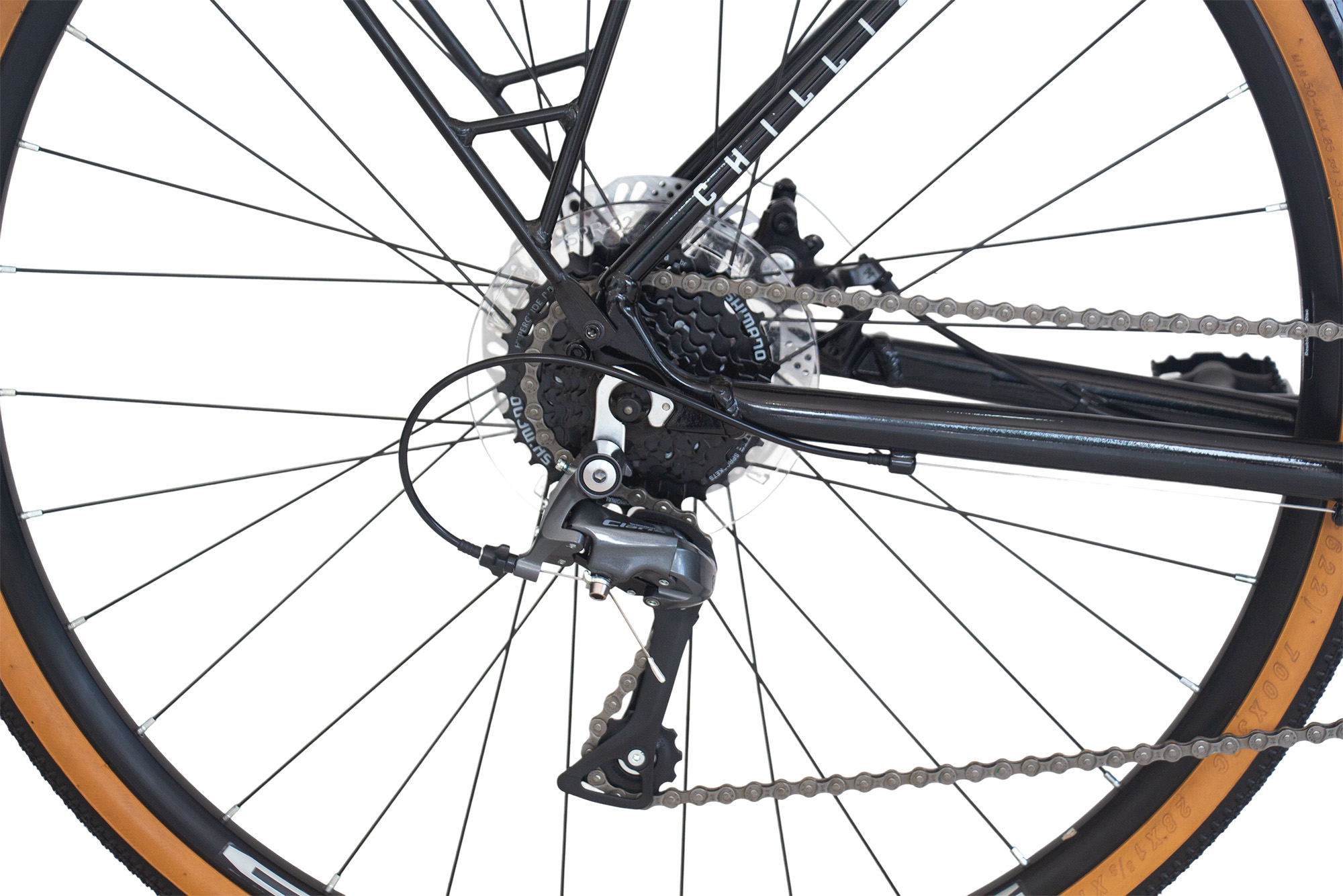 CHILLIZ Gravelbike 28 Zoll GL.09 schwarz-gl&auml;nzend Rahmenh&ouml;he 57 cm 16 G&auml;nge mech. Scheibenbremse Schutzbleche – Bild 5