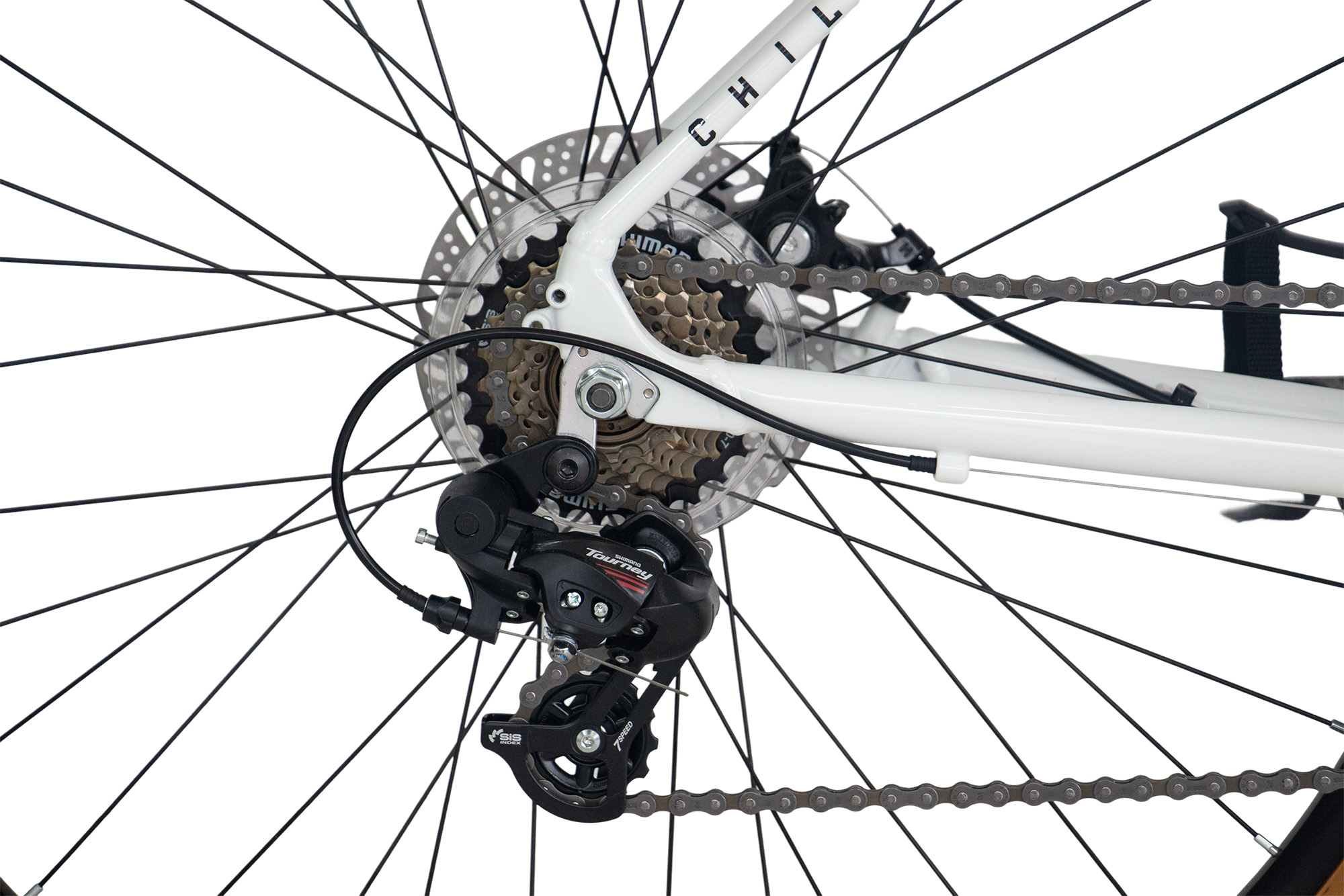 CHILLIZ Gravelbike 28 Zoll GL.01 wei&szlig;-gl&auml;nzend Rahmenh&ouml;he 54 cm 14 G&auml;nge mech. Scheibenbremse – Bild 5