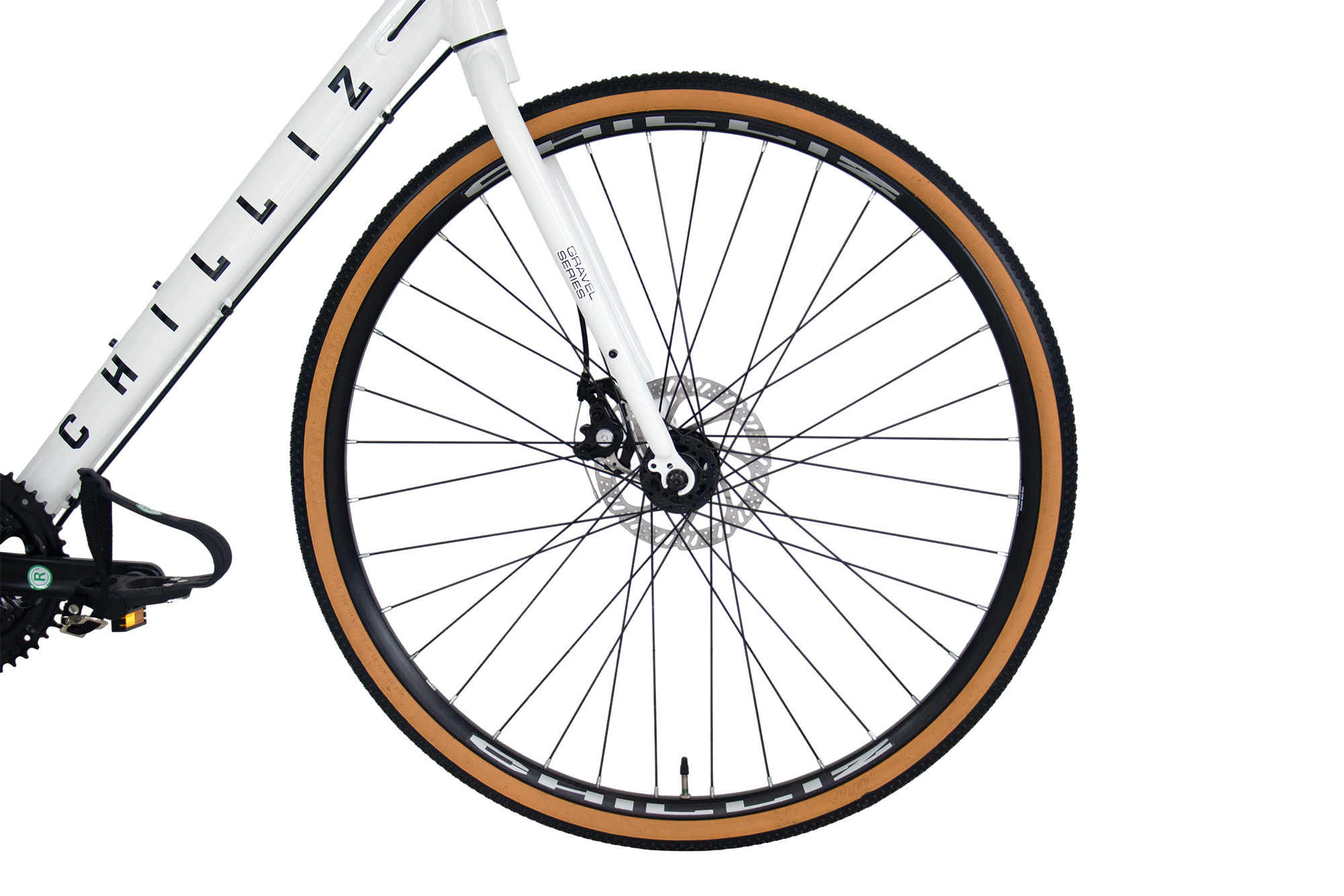 CHILLIZ Gravelbike 28 Zoll GL.01 wei&szlig;-gl&auml;nzend Rahmenh&ouml;he 54 cm 14 G&auml;nge mech. Scheibenbremse – Bild 3