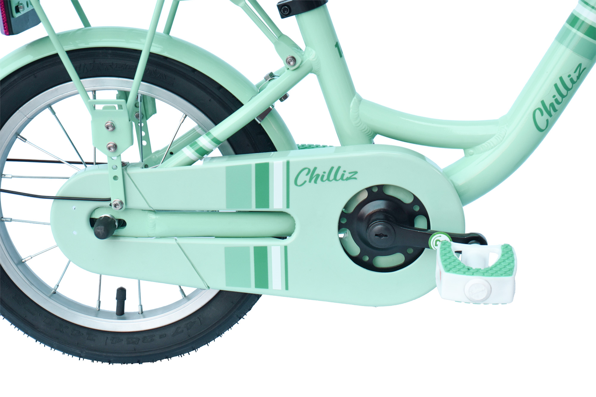 CHILLIZ Kinderrad 14 Zoll CHD.01 türkis Rahmenhöhe 23 cm singlespeed V-Brake – Bild 4