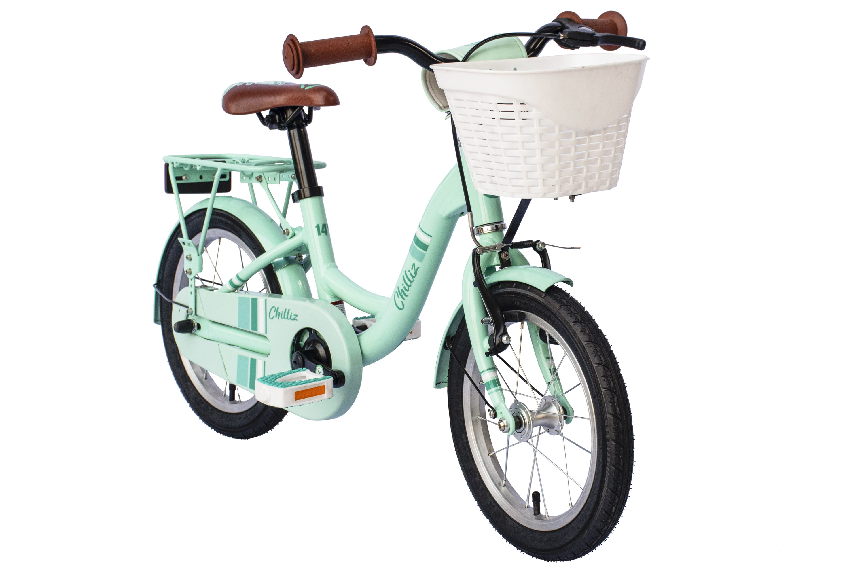 CHILLIZ Kinderrad 14 Zoll CHD.01 türkis Rahmenhöhe 23 cm singlespeed V-Brake – Bild 2