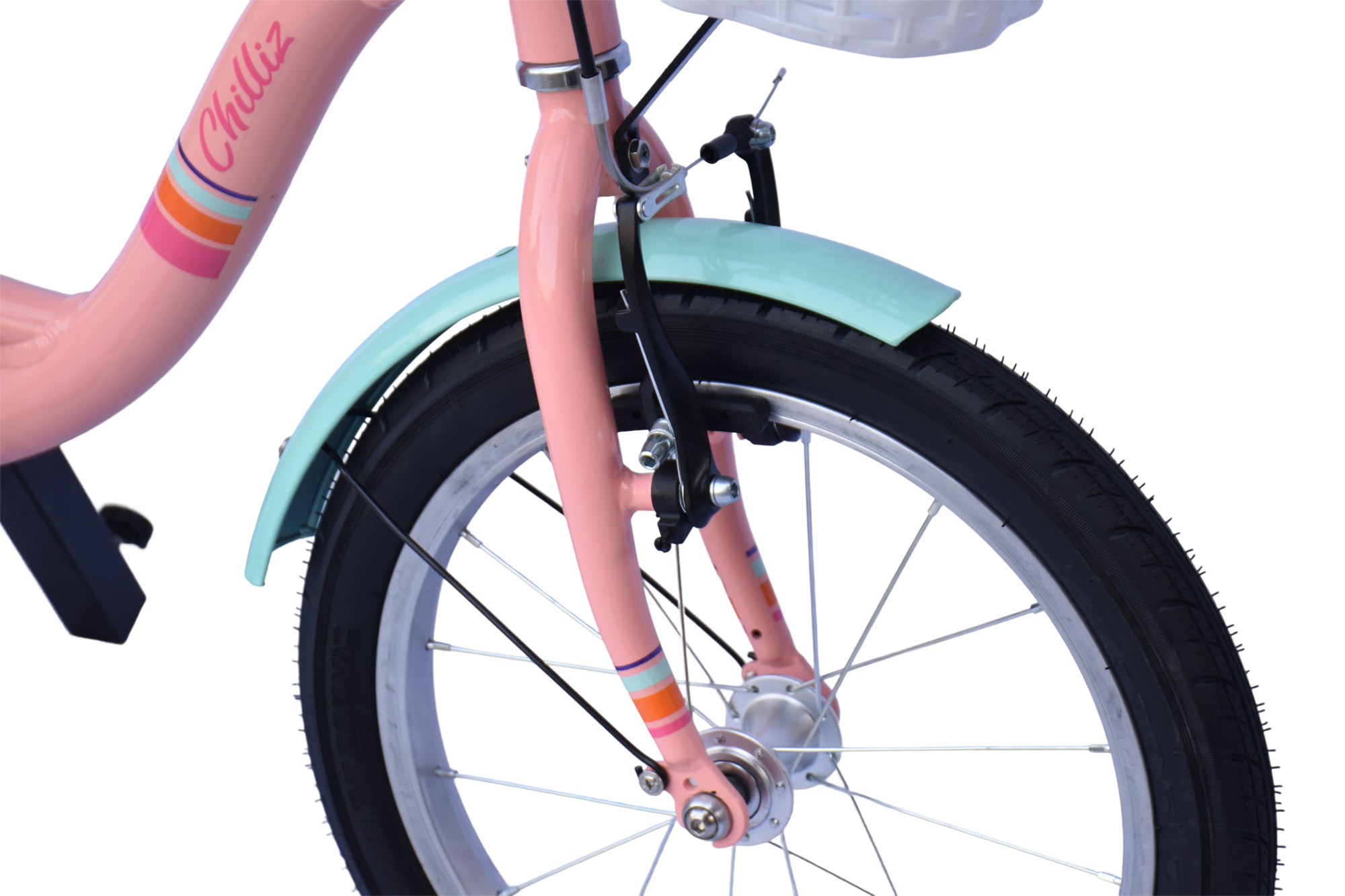 CHILLIZ Kinderrad 16 Zoll CHD.01 rosa Rahmenhöhe 25,5 cm singlespeed V-Brake – Bild 4