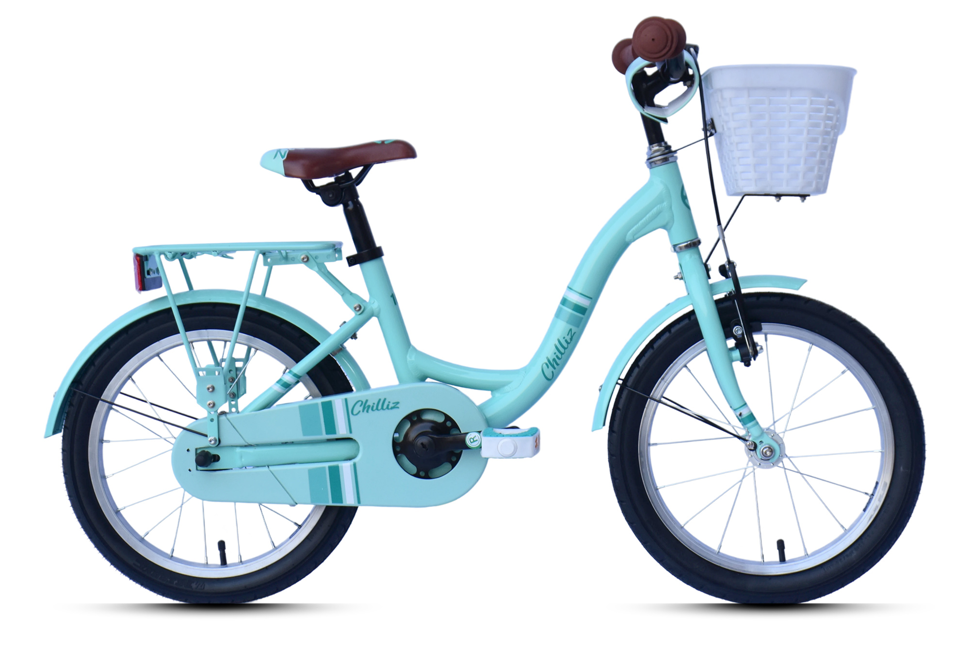 CHILLIZ Kinderrad 16 Zoll CHD.01 türkis Rahmenhöhe 25,5 cm singlespeed V-Brake – Bild 1