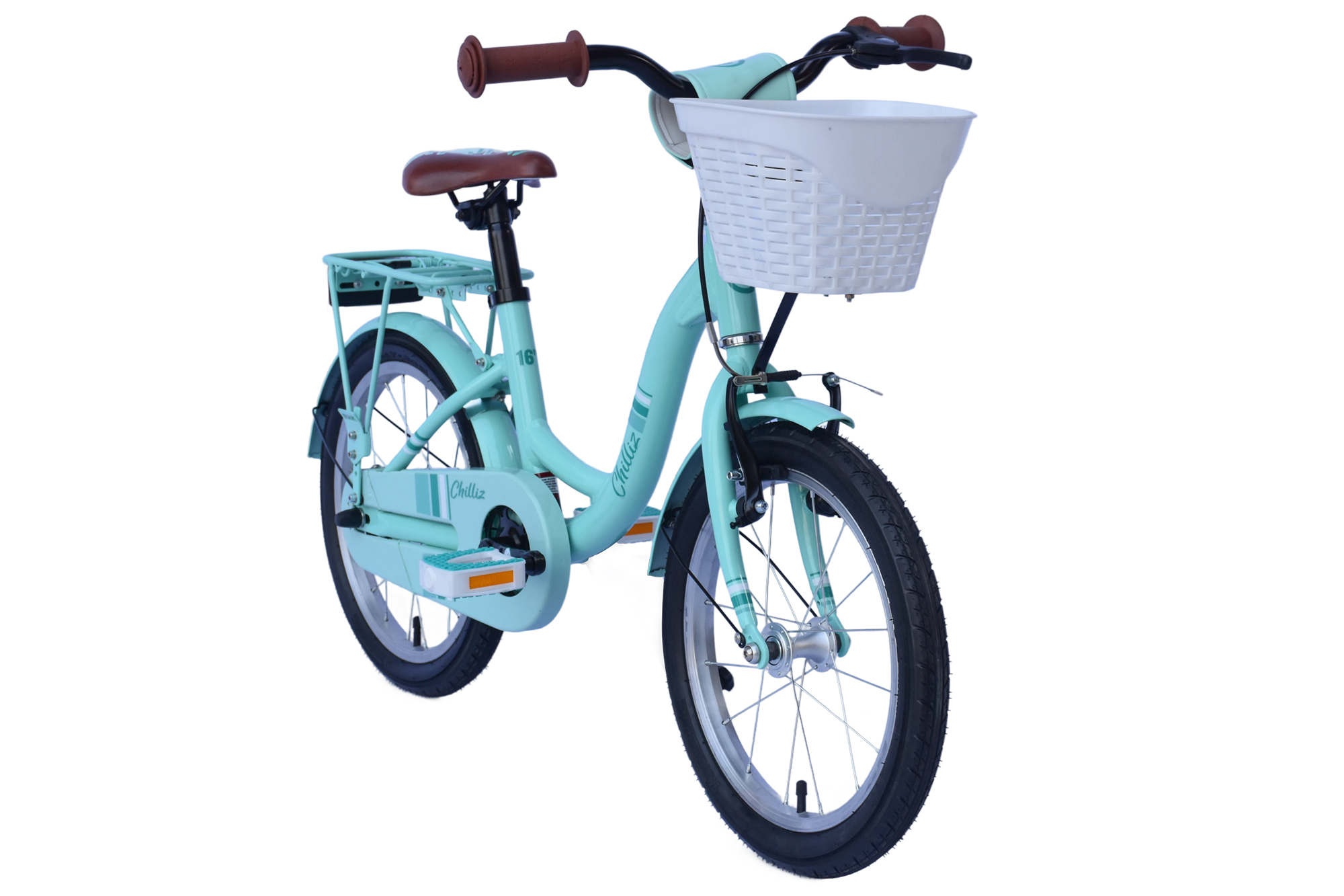 CHILLIZ Kinderrad 16 Zoll CHD.01 türkis Rahmenhöhe 25,5 cm singlespeed V-Brake – Bild 2