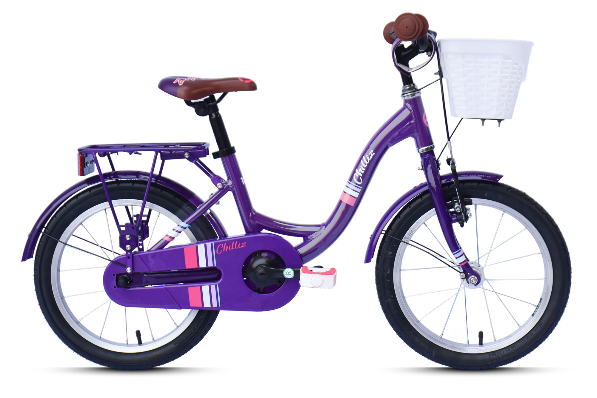 CHILLIZ Kinderrad 16 Zoll CHD.01 lila Rahmenhöhe 25,5 cm singlespeed V-Brake – Bild 1