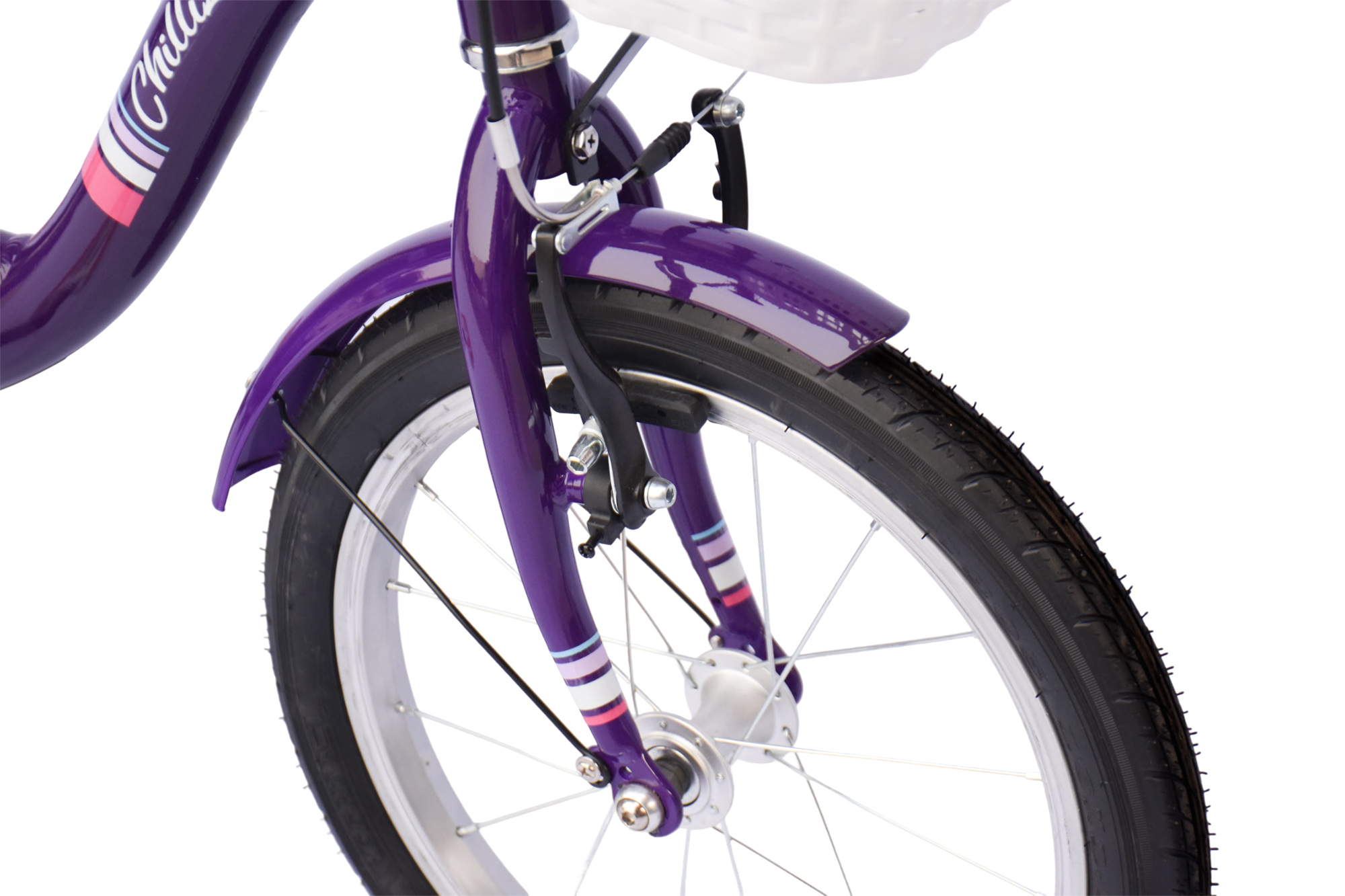 CHILLIZ Kinderrad 16 Zoll CHD.01 lila Rahmenhöhe 25,5 cm singlespeed V-Brake – Bild 5