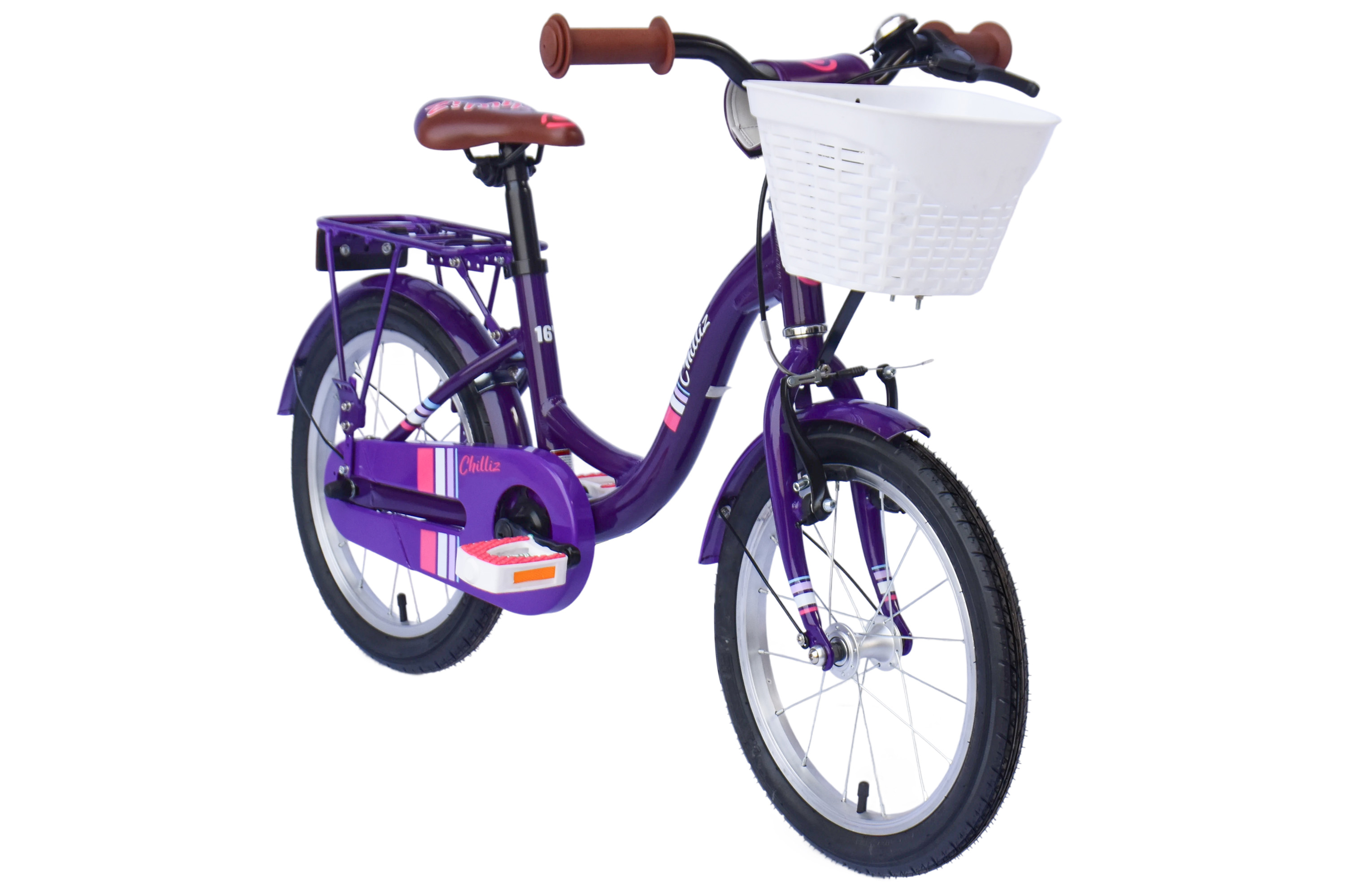CHILLIZ Kinderrad 16 Zoll CHD.01 lila Rahmenhöhe 25,5 cm singlespeed V-Brake – Bild 2