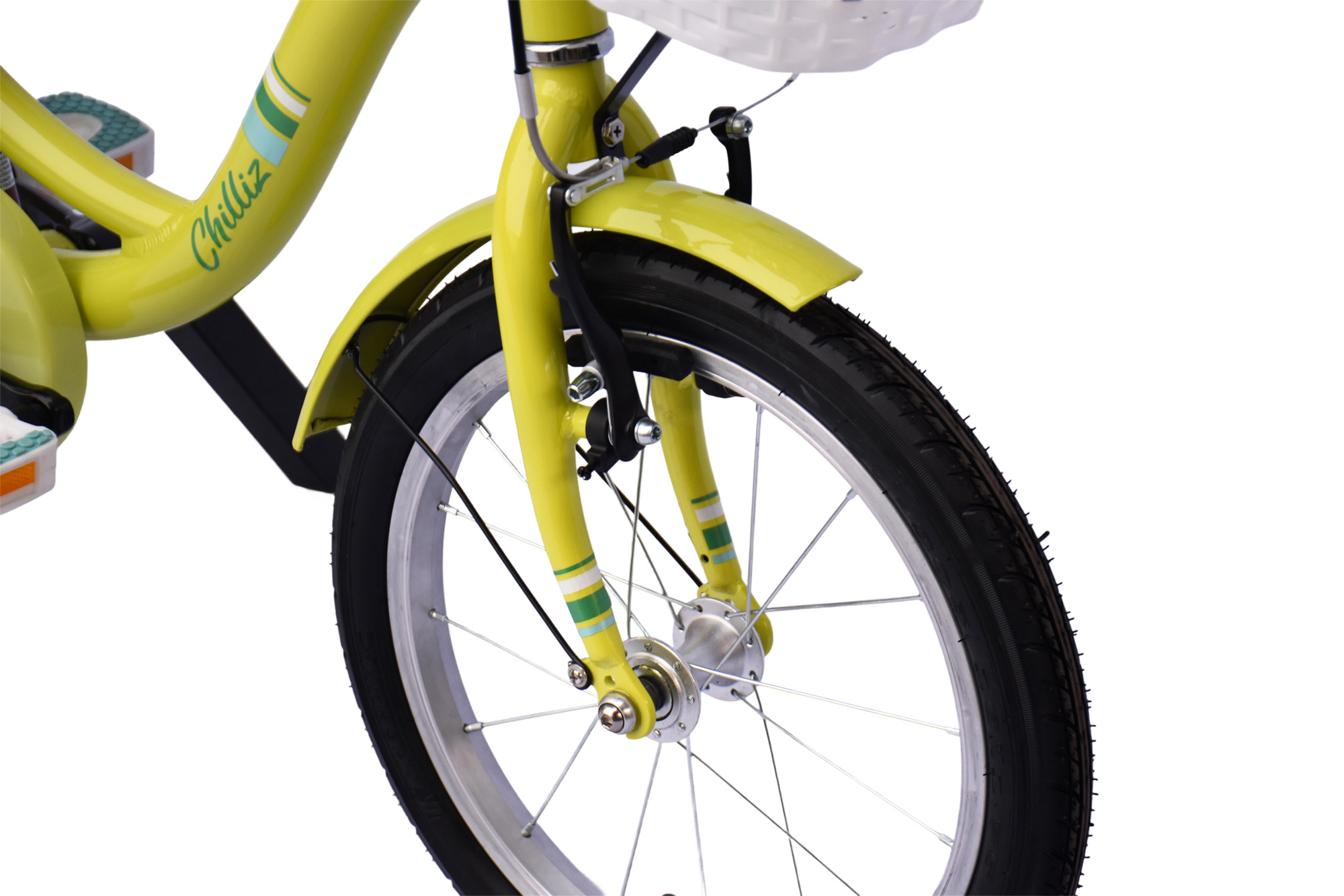 CHILLIZ Kinderrad 16 Zoll CHD.01 grün Rahmenhöhe 25,5 cm singlespeed V-Brake – Bild 5