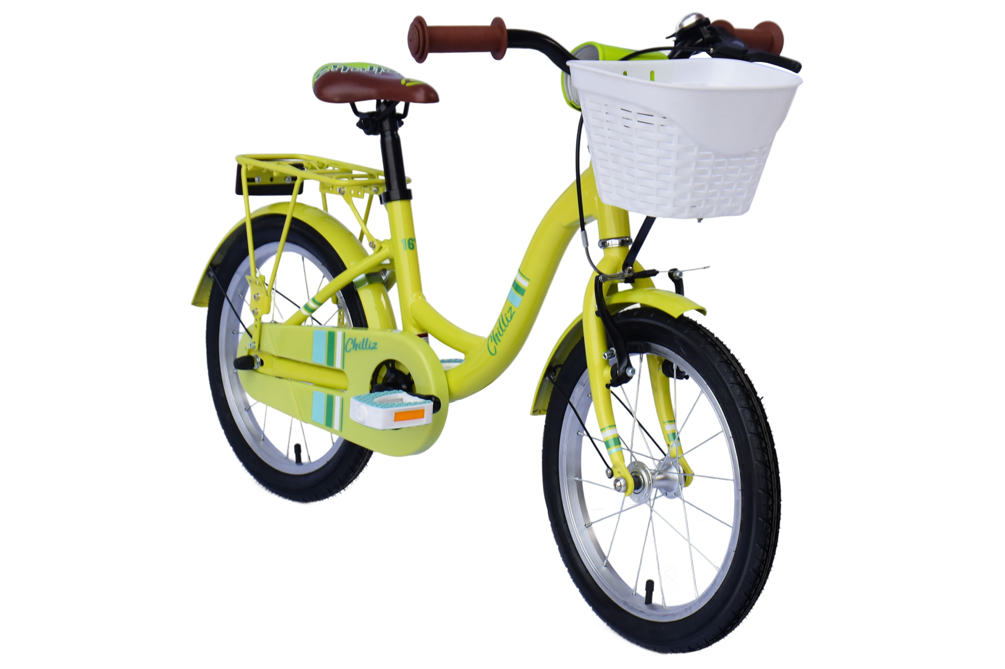 CHILLIZ Kinderrad 16 Zoll CHD.01 grün Rahmenhöhe 25,5 cm singlespeed V-Brake – Bild 2
