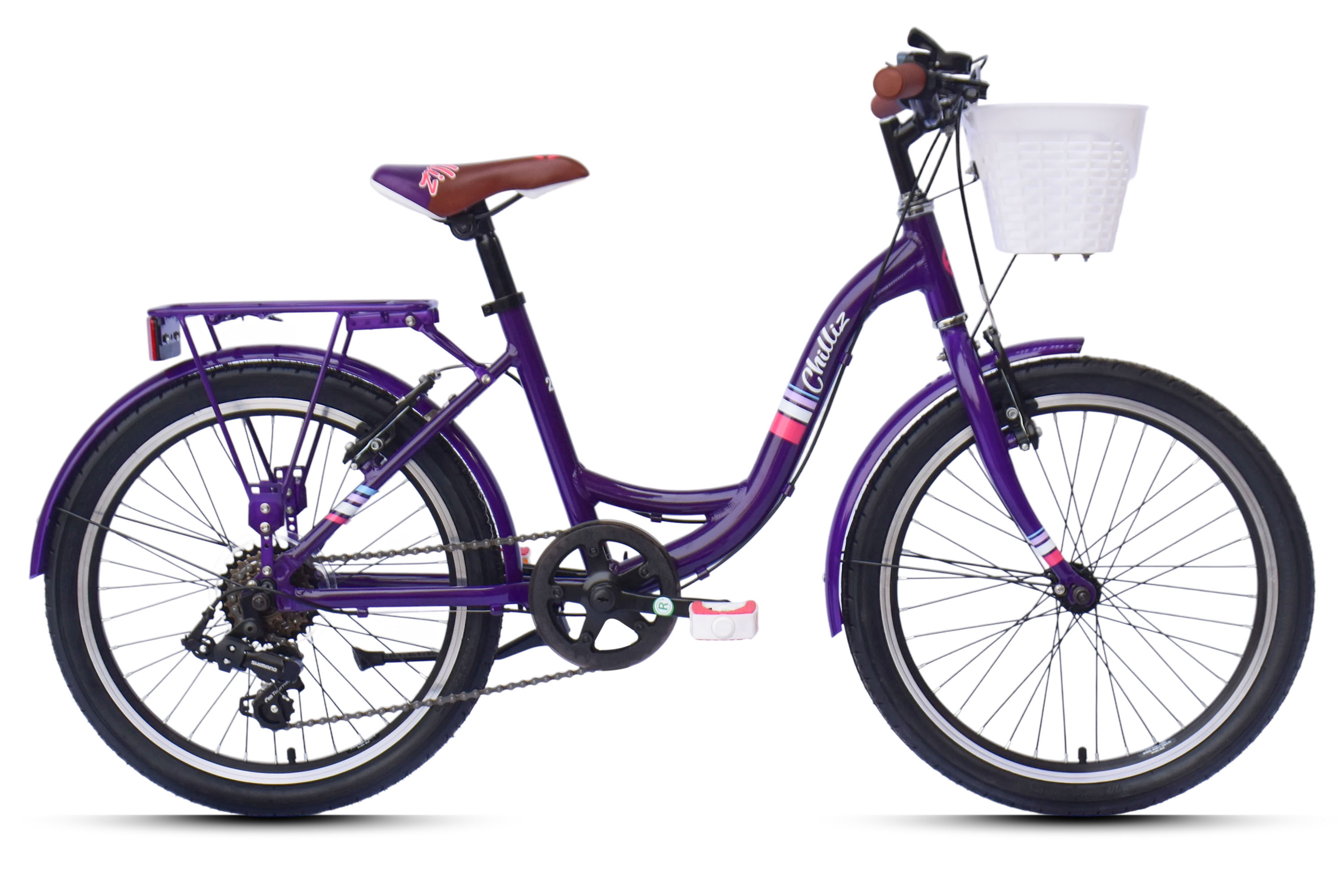 CHILLIZ Kinderrad 20 Zoll CHD.02 lila Rahmenh&ouml;he 33 cm 6 G&auml;nge V-Brake – Bild 1