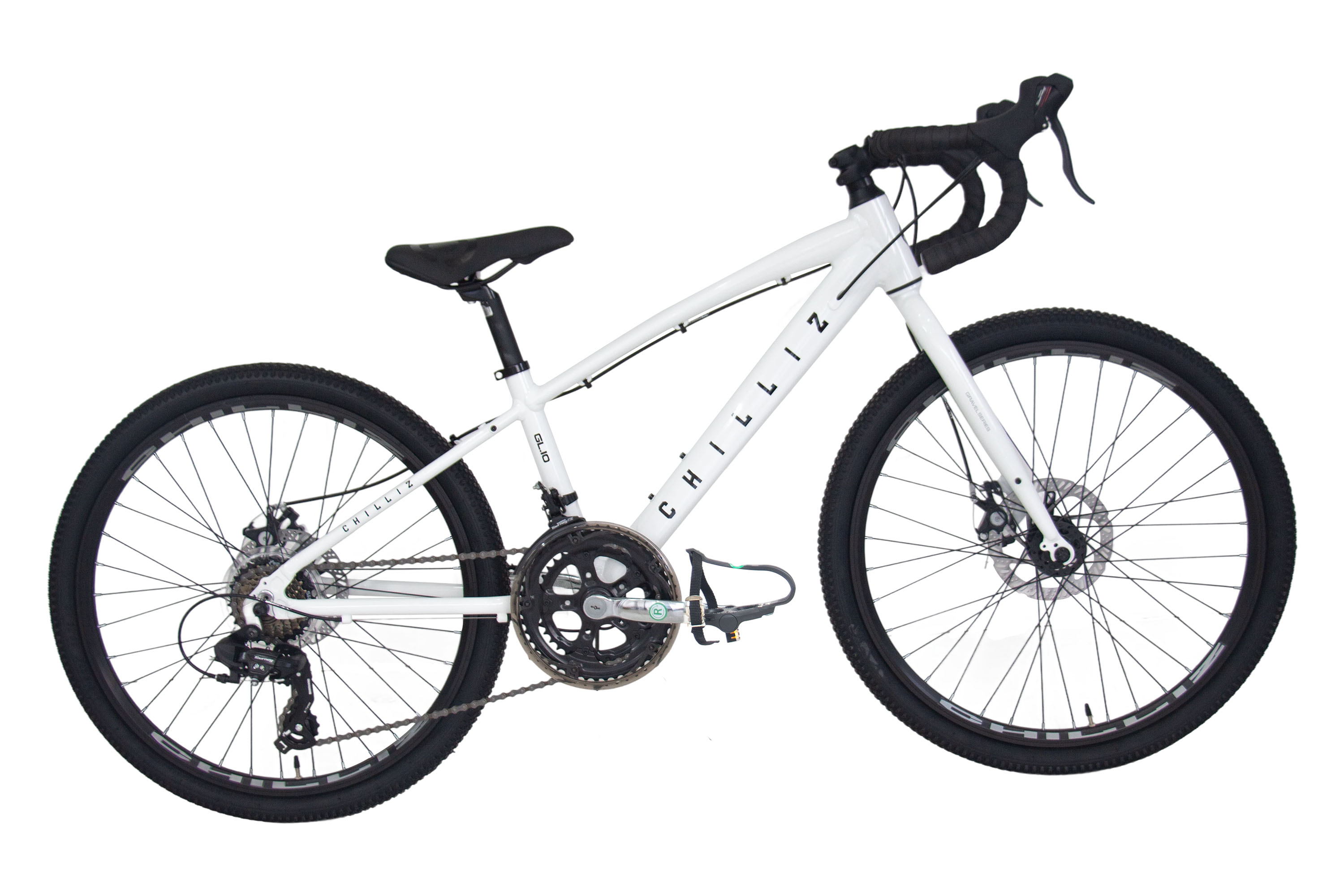 CHILLIZ Kinderrad Gravelbike 24 Zoll GL.10 wei&szlig;-gl&auml;nzend – Bild 1