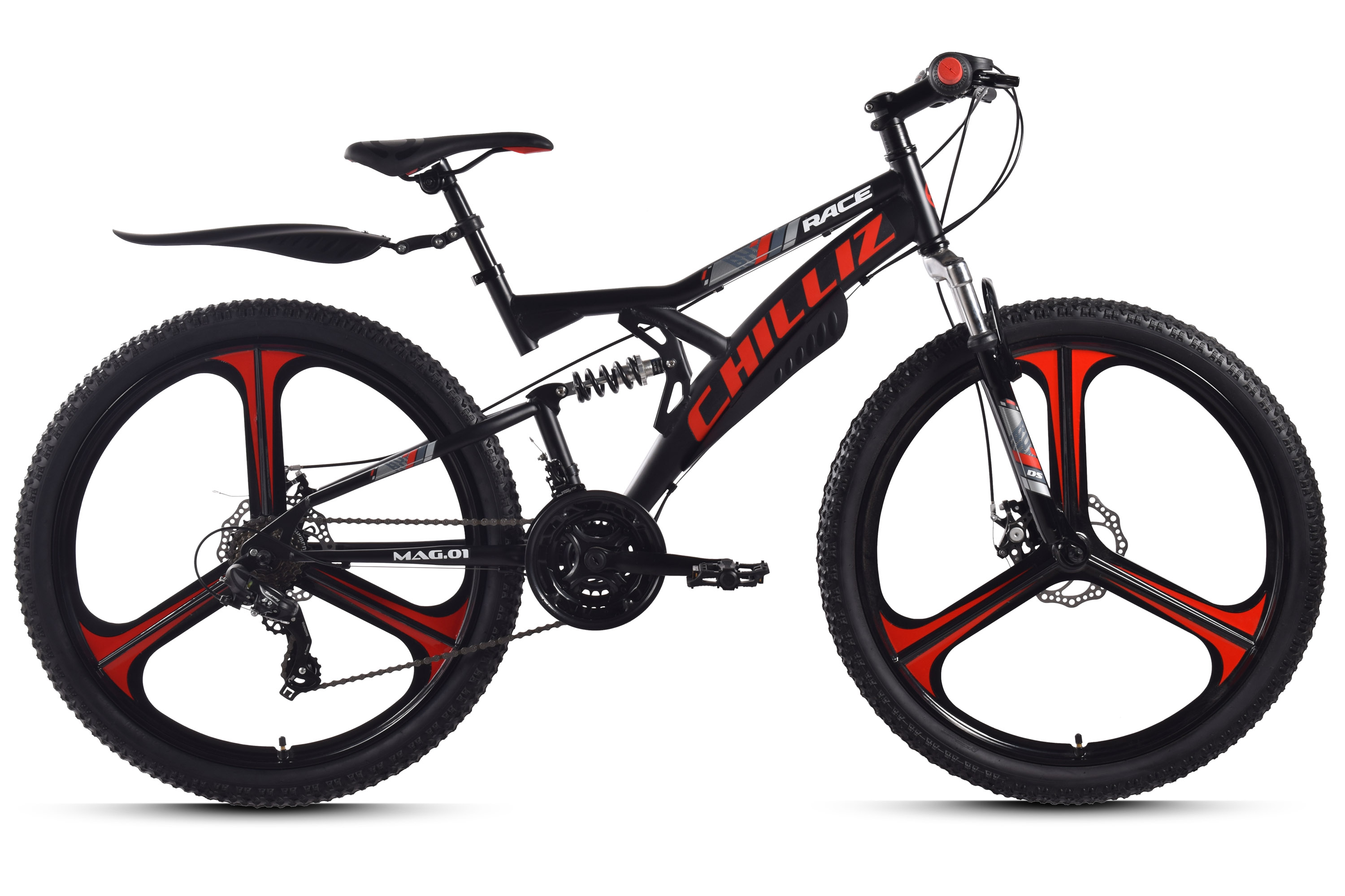 CHILLIZ Mountainbike Fully 26 Zoll MAG.01 Rahmenhöhe 42 cm 21 Gänge Mag wheel mech. Scheibenbremse – Bild 1