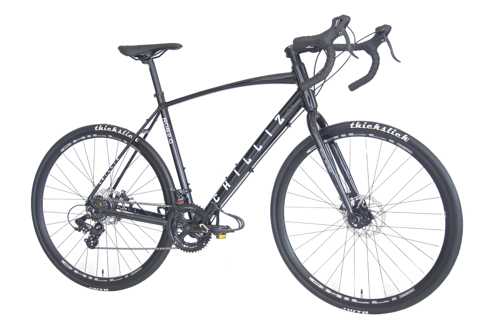 CHILLIZ Rennrad 28 Zoll RDB2.0 schwarz gl&auml;nzend Rahmenh&ouml;he 54 cm 14 G&auml;nge – Bild 2