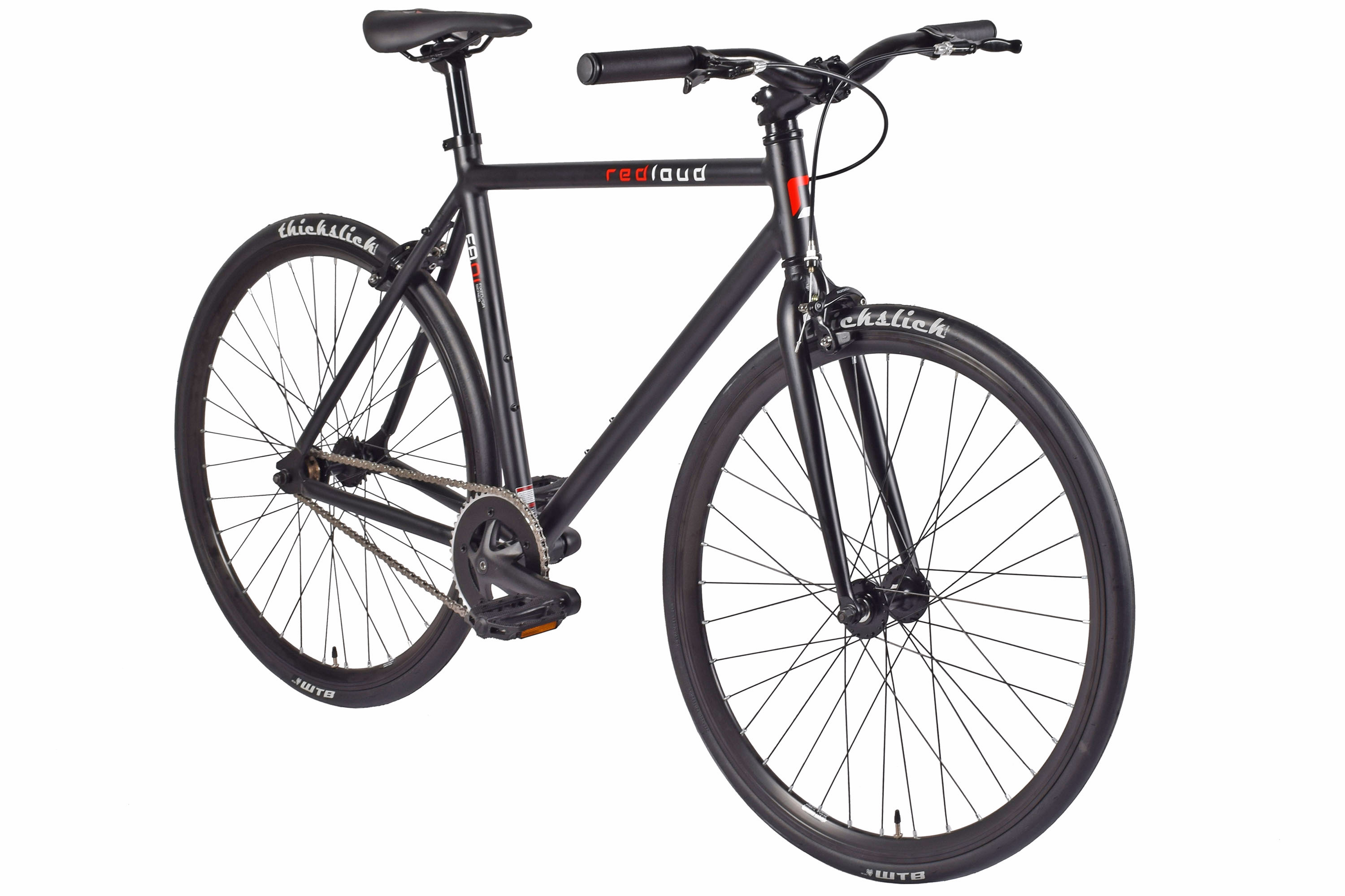 REDLOUD Fixie 28 Zoll FA.01 schwarz Rahmenh&ouml;he 54 cm Damen Herren single speed – Bild 2