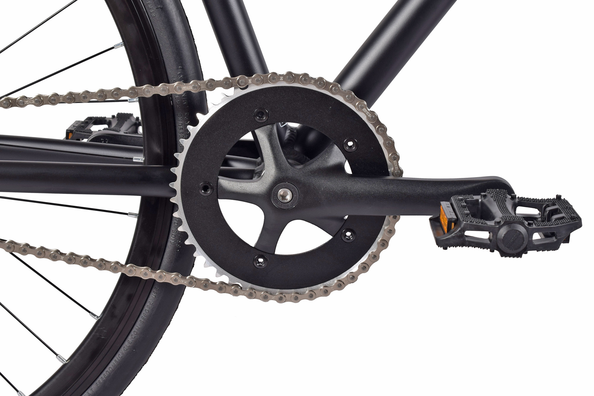 REDLOUD Fixie 28 Zoll FA.01 schwarz Rahmenh&ouml;he 54 cm Damen Herren single speed – Bild 4