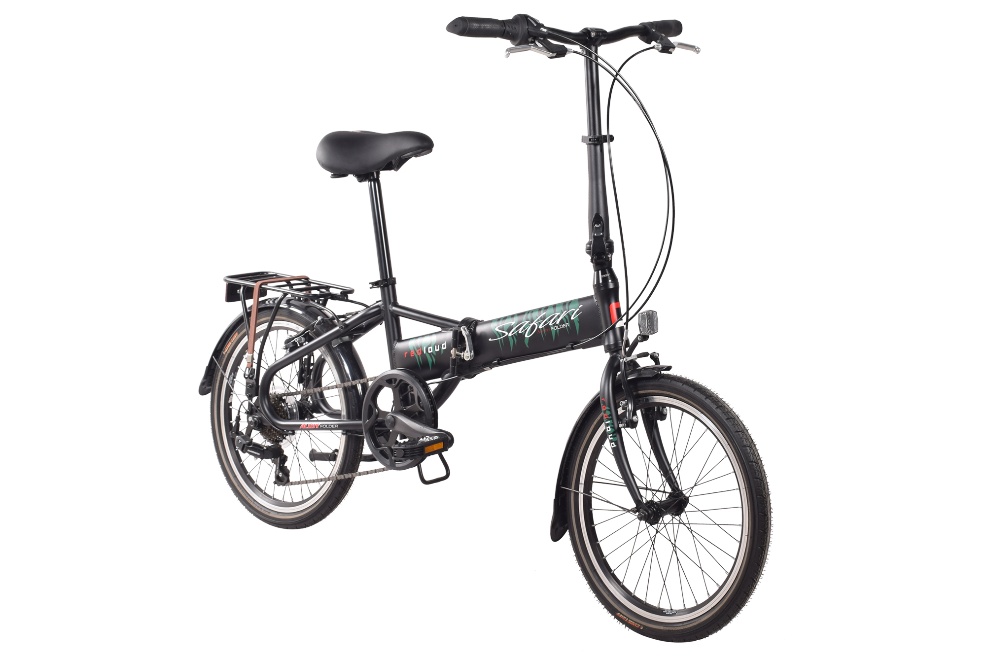 REDLOUD Faltrad 20 Zoll FO.01 schwarz Damen Herren Klapprad 7 G&auml;nge – Bild 2