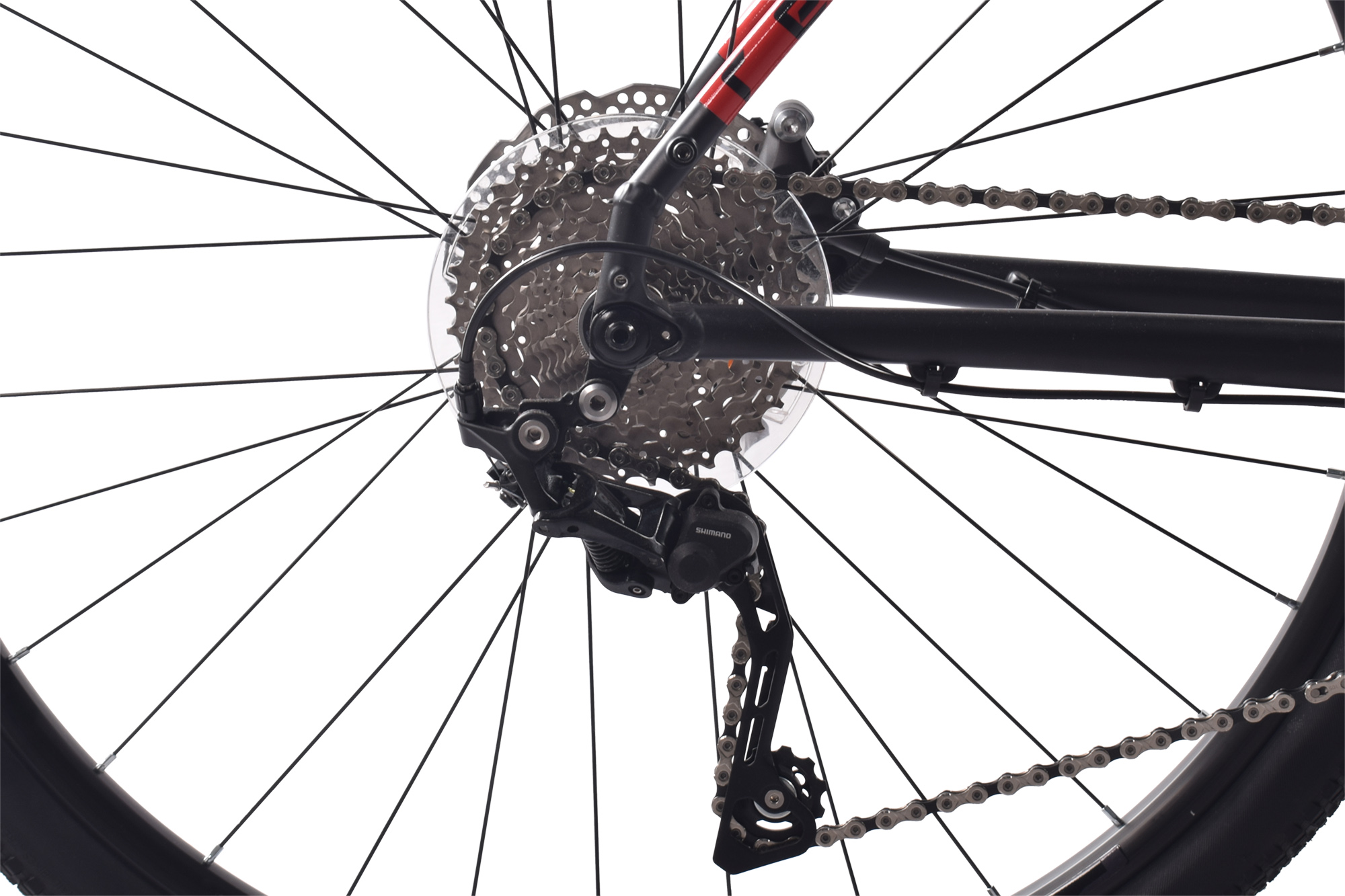 REDLOUD Gravelbike 28 Zoll GA.03 schwarz-rot Rahmenh&ouml;he 54 cm Damen Herren 20 G&auml;nge hydr. Scheibenbremse – Bild 5