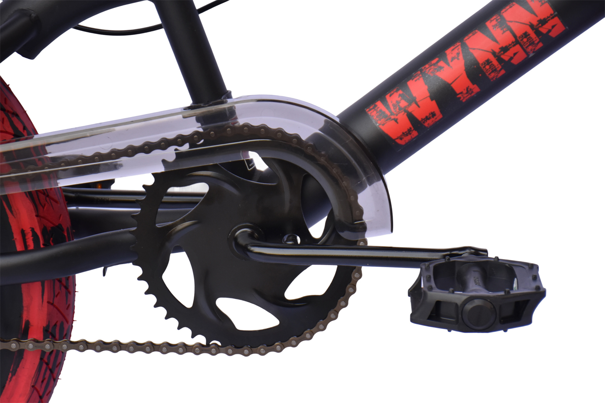 WYNN BMX Freestyle 20 Zoll XX1.3 schwarz-rot Rahmenh&ouml;he 28 cm Kinder Erwachsene V-Brake – Bild 4