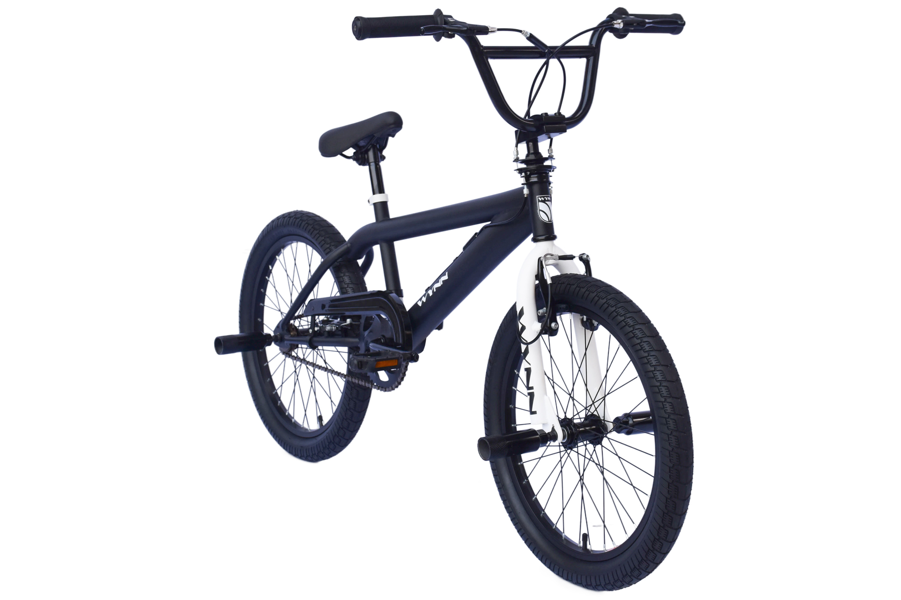 WYNN BMX Freestyle 20 Zoll XX1.0 schwarz-wei&szlig; Rahmenh&ouml;he 28 cm Kinder Erwachsene V-Brake – Bild 2