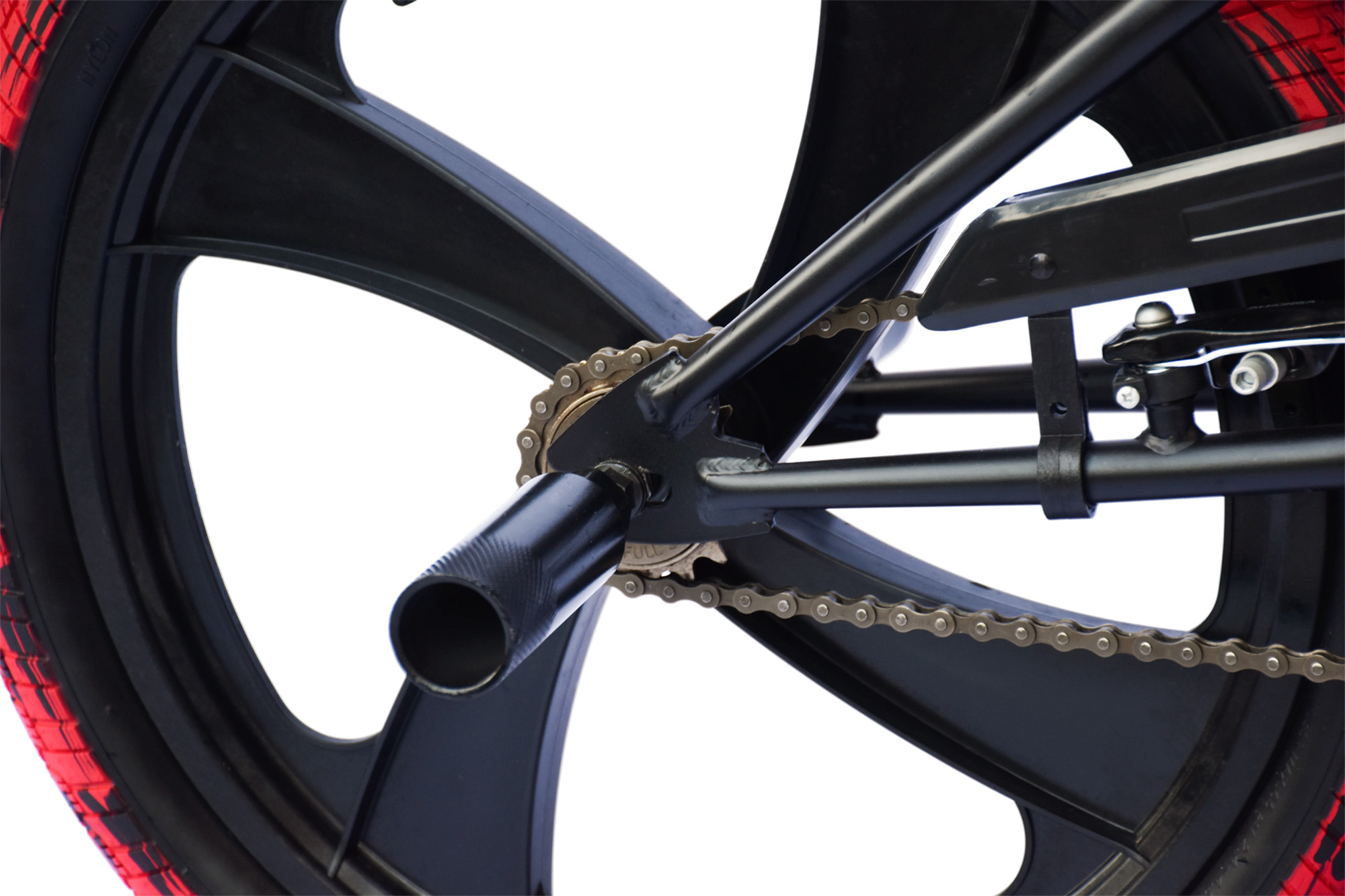 WYNN BMX Freestyle 20 Zoll XX1.2 Rahmenh&ouml;he 28 cm Muddy-Freestyle-Reifen Mag-Wheels V-Brake – Bild 5