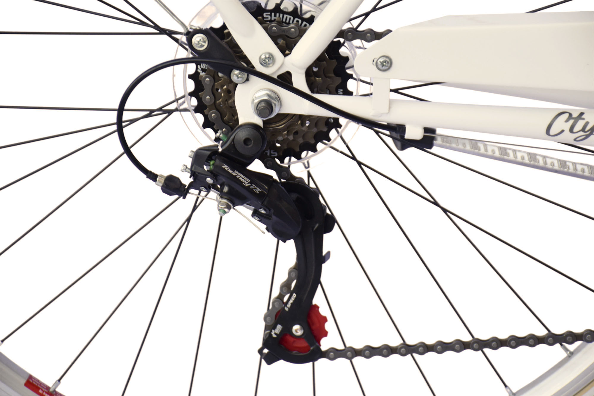 WYNN Cityrad 28 Zoll CTY1.0 wei&szlig; Rahmenh&ouml;he 51 cm Damen 6 G&auml;nge V-Brake – Bild 4