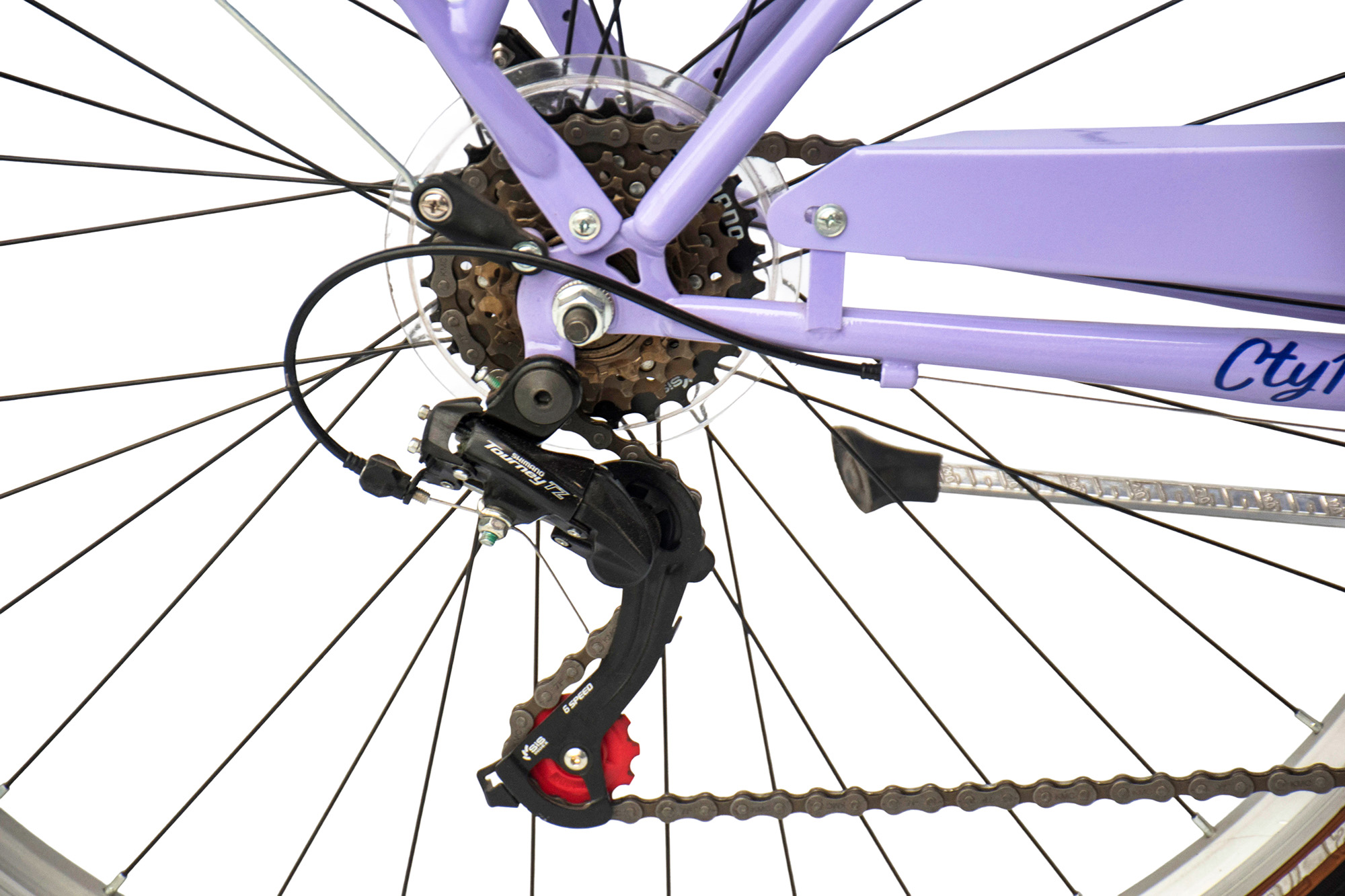 WYNN Cityrad 28 Zoll CTY1.0 lila Rahmenh&ouml;he 51 cm Damen 6 G&auml;nge V-Brake – Bild 2