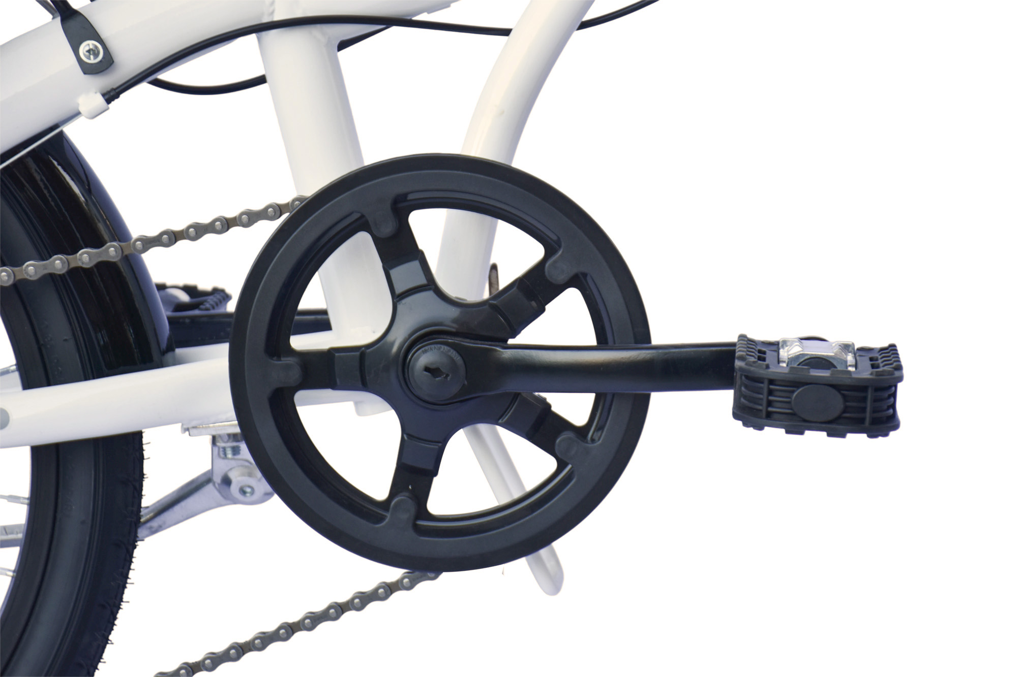 WYNN Faltrad 20 Zoll FOLD1.0 wei&szlig; Rahmenh&ouml;he 27 cm Damen Herren Klapprad 6 G&auml;nge V-Brake – Bild 4