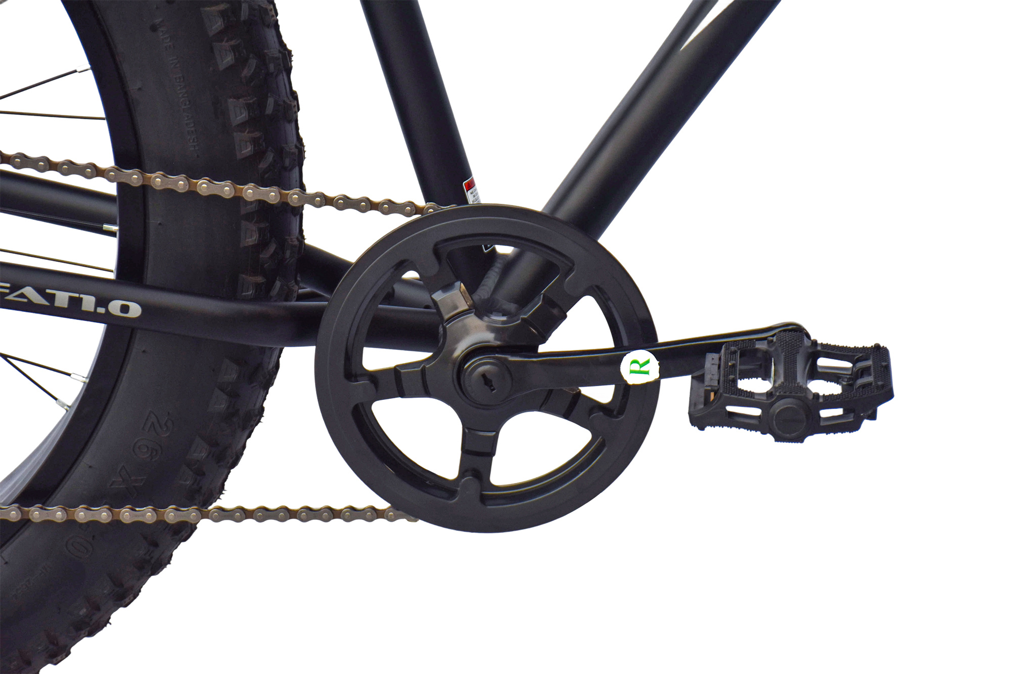 WYNN Fatbike 26 Zoll FAT1.0 schwarz-rot Rahmenh&ouml;he 46 cm 7 G&auml;nge – Bild 4