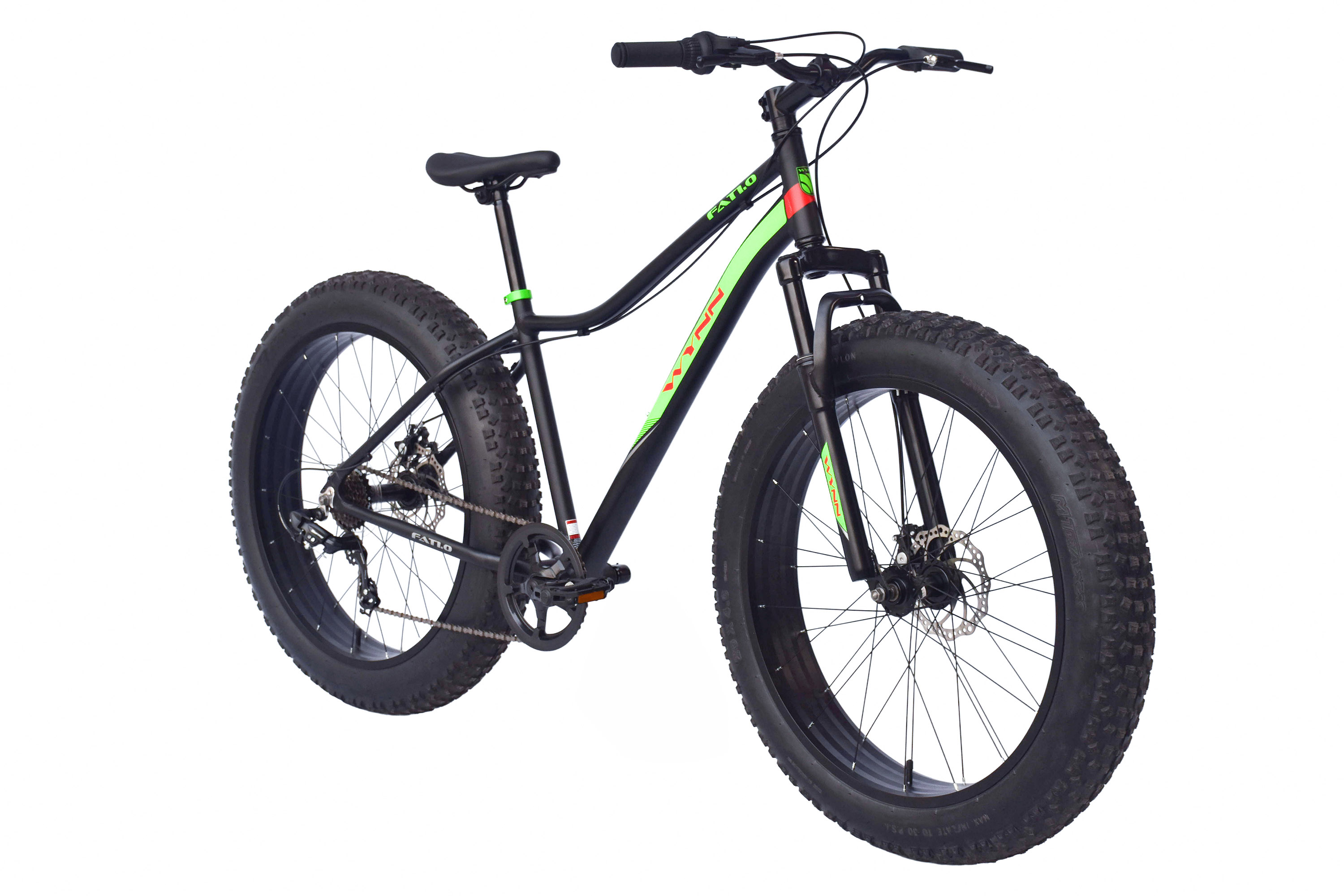 WYNN Fatbike 26 Zoll FAT1.0 schwarz-rot Rahmenh&ouml;he 46 cm 7 G&auml;nge – Bild 2