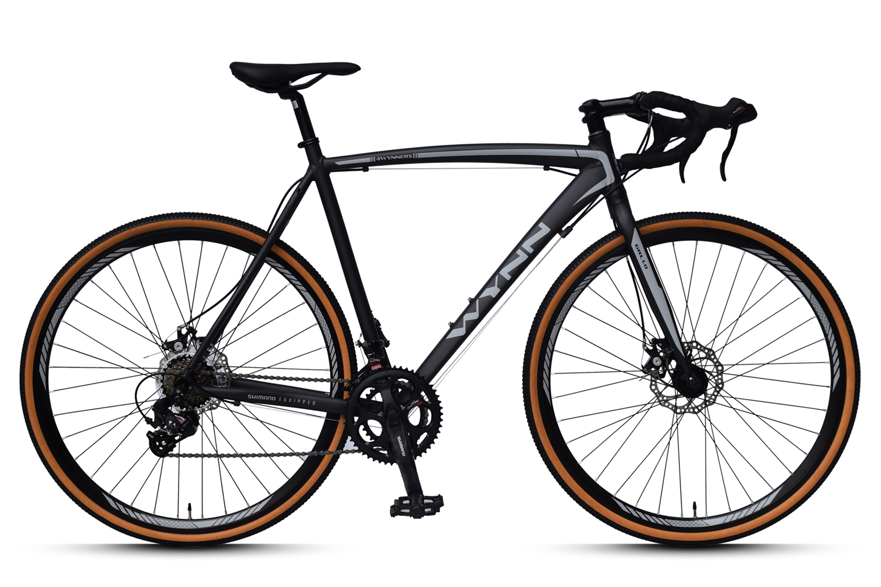 WYNN Gravelbike 28 Zoll GRL1.0 grau Rahmenh&ouml;he 58 cm 14 G&auml;nge mech. Scheibenbremse – Bild 1