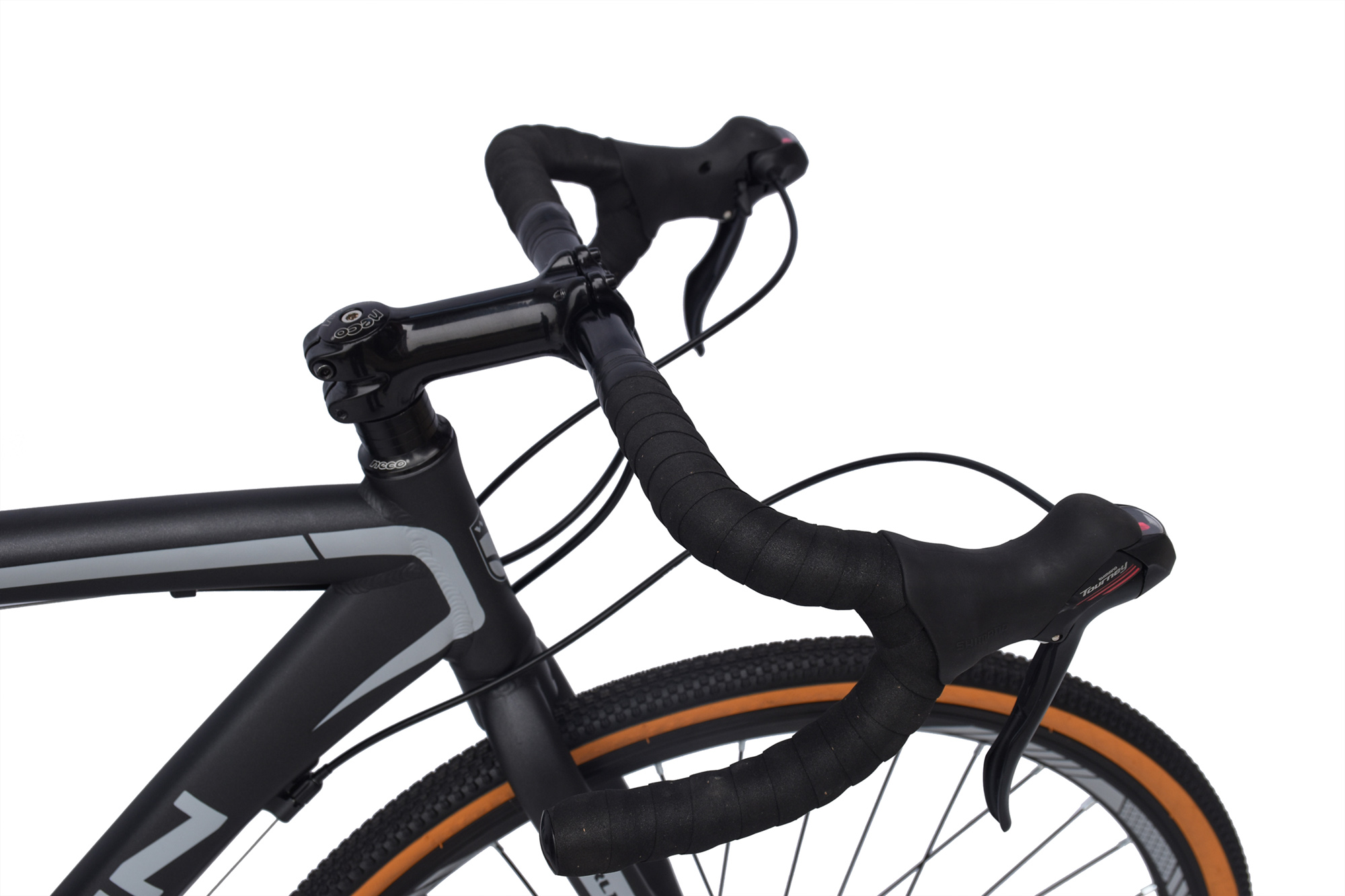 WYNN Gravelbike 28 Zoll GRL1.0 grau Rahmenh&ouml;he 58 cm 14 G&auml;nge mech. Scheibenbremse – Bild 3