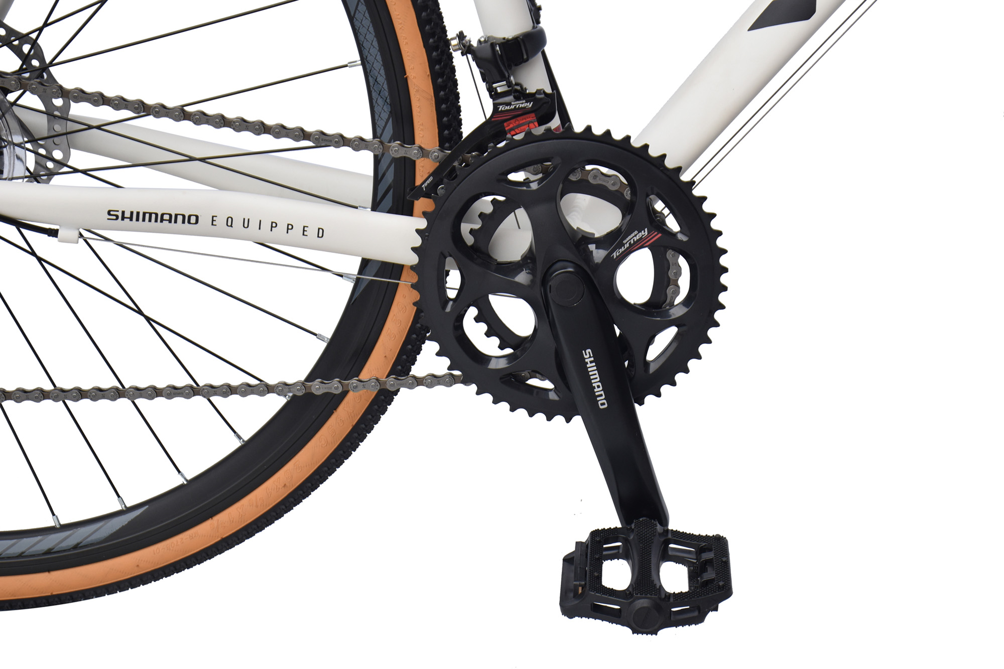 WYNN Gravelbike 28 Zoll GRL1.0 wei&szlig; Rahmenh&ouml;he 54 cm 14 G&auml;nge mech. Scheibenbremse – Bild 4