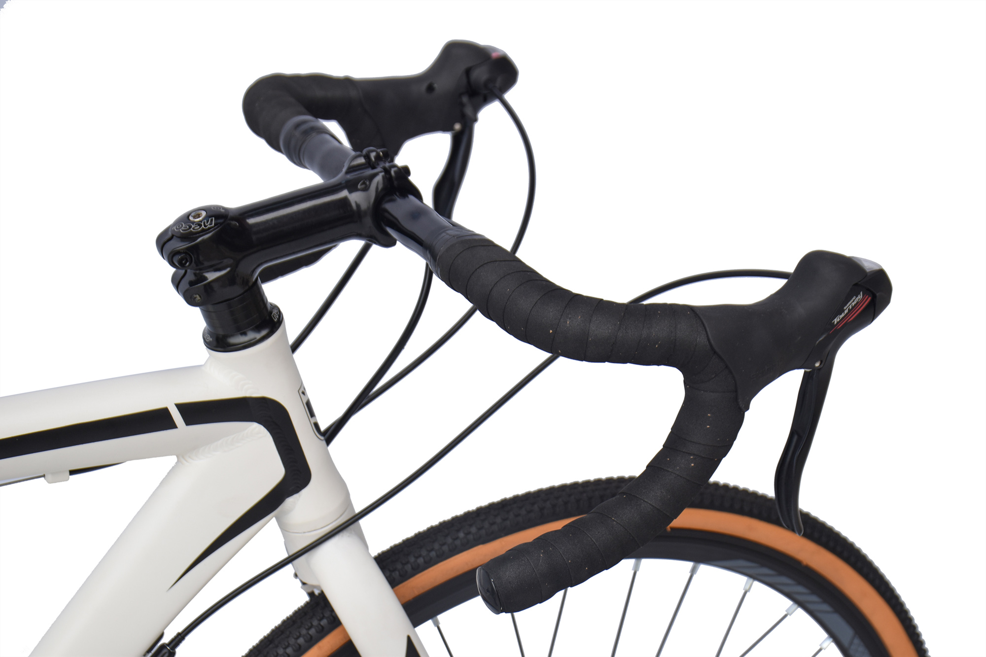 WYNN Gravelbike 28 Zoll GRL1.0 wei&szlig; Rahmenh&ouml;he 54 cm 14 G&auml;nge mech. Scheibenbremse – Bild 3