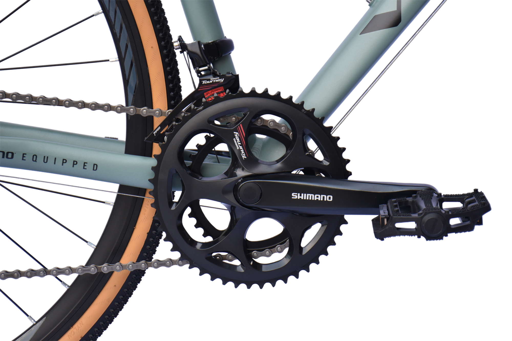 WYNN Gravelbike 28 Zoll GRL1.0 gr&uuml;n Rahmenh&ouml;he 58 cm Damen Herren 14 G&auml;nge mech. Scheibenbremse – Bild 4